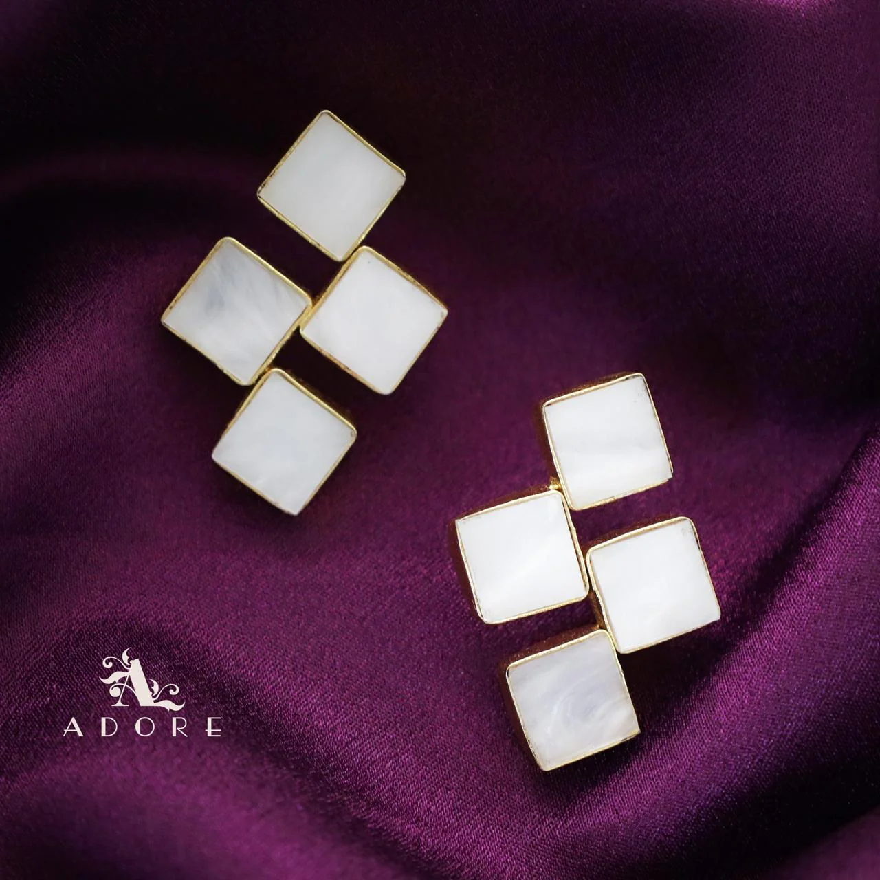 Tetra Diamond MOP + Glossy Earring - Image 6