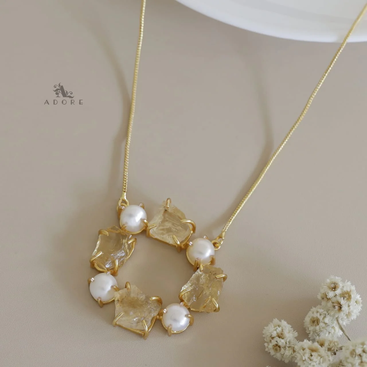 Tetra Pearly Raw Stone Chakra Neckpiece - Image 10