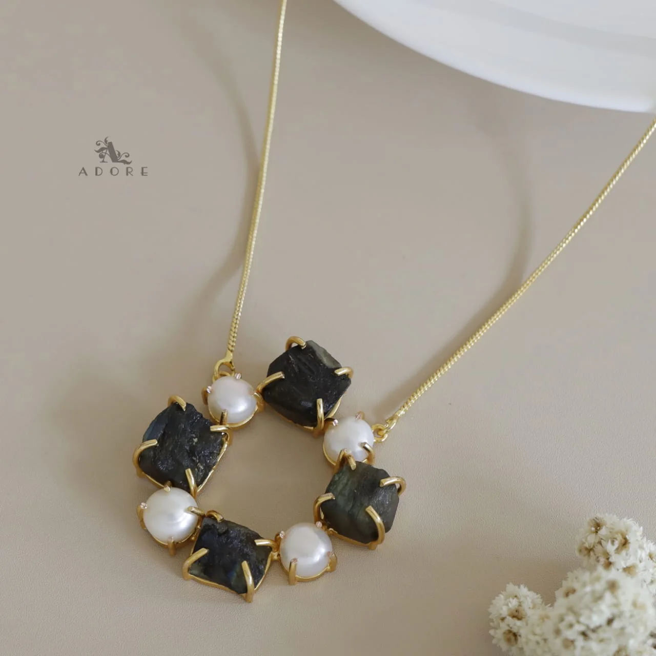 Tetra Pearly Raw Stone Chakra Neckpiece - Image 7