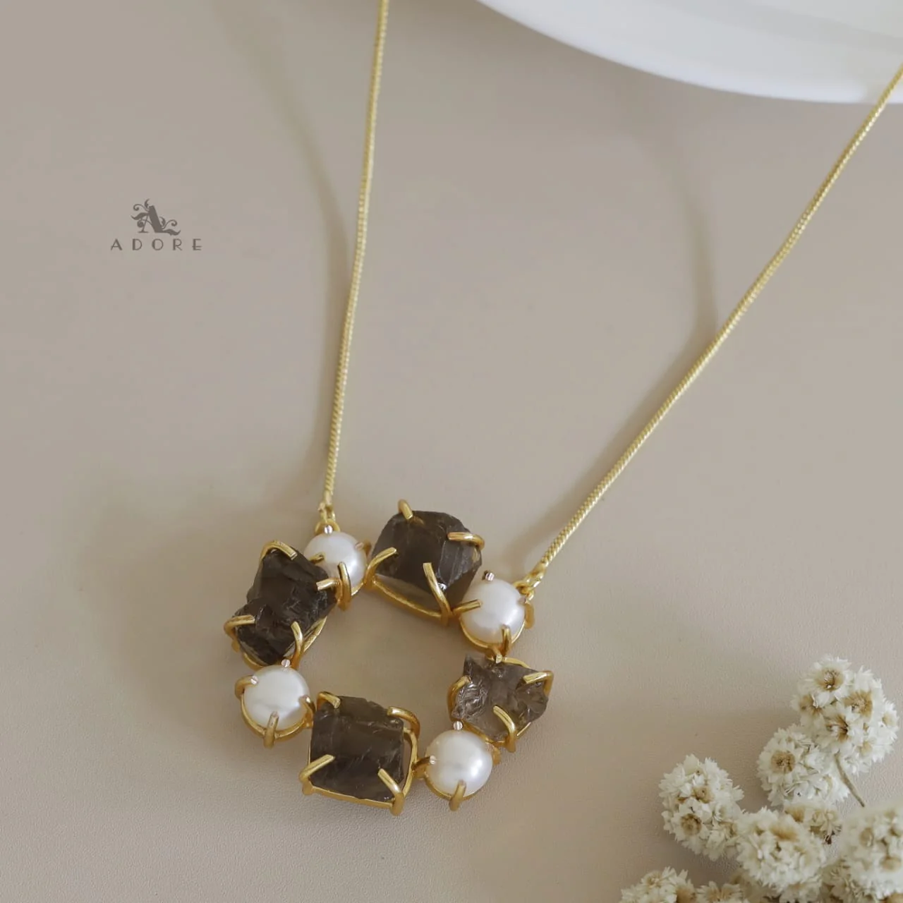 Tetra Pearly Raw Stone Chakra Neckpiece - Image 8