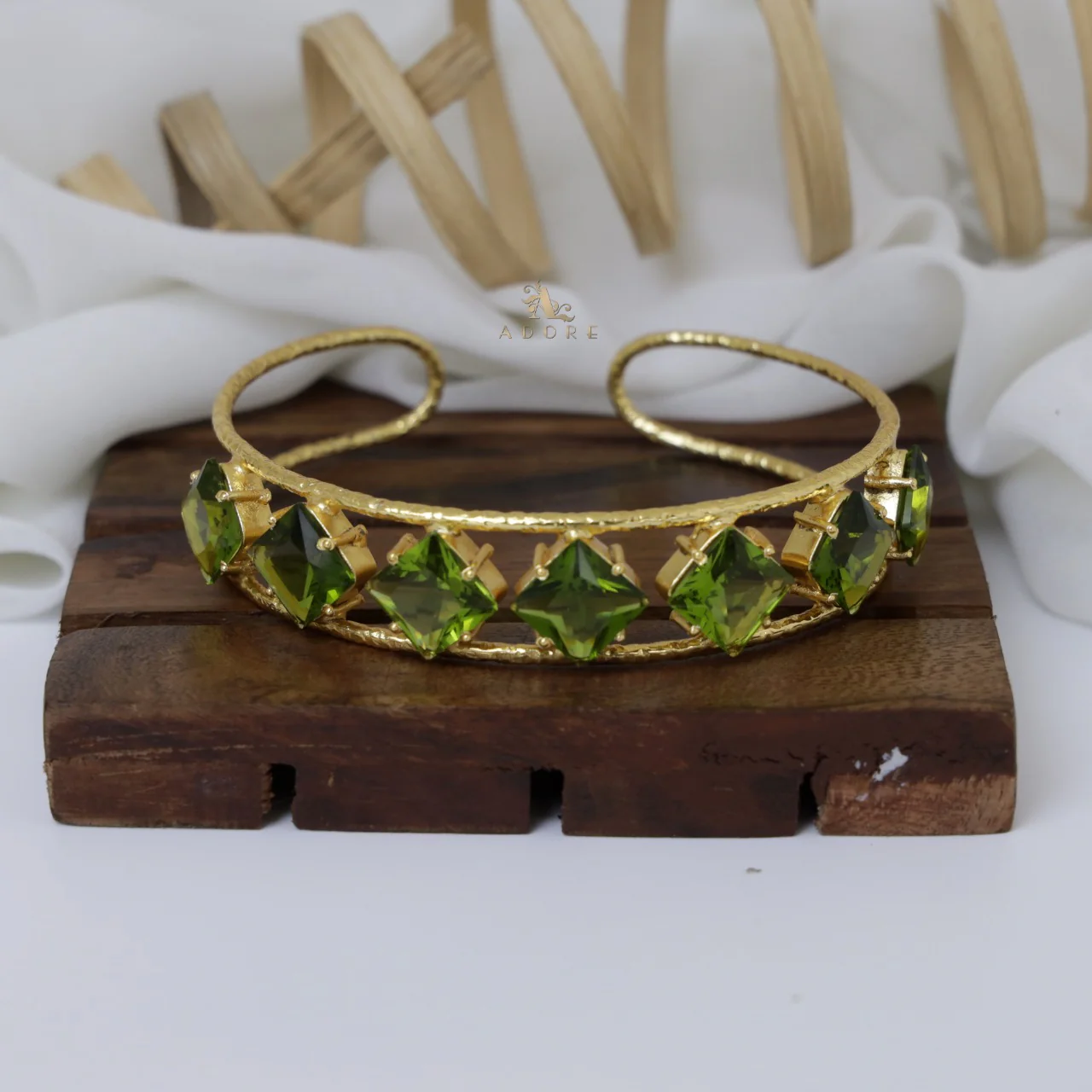 Textured Adonai 7 Stone Diamond Bangle - Image 11