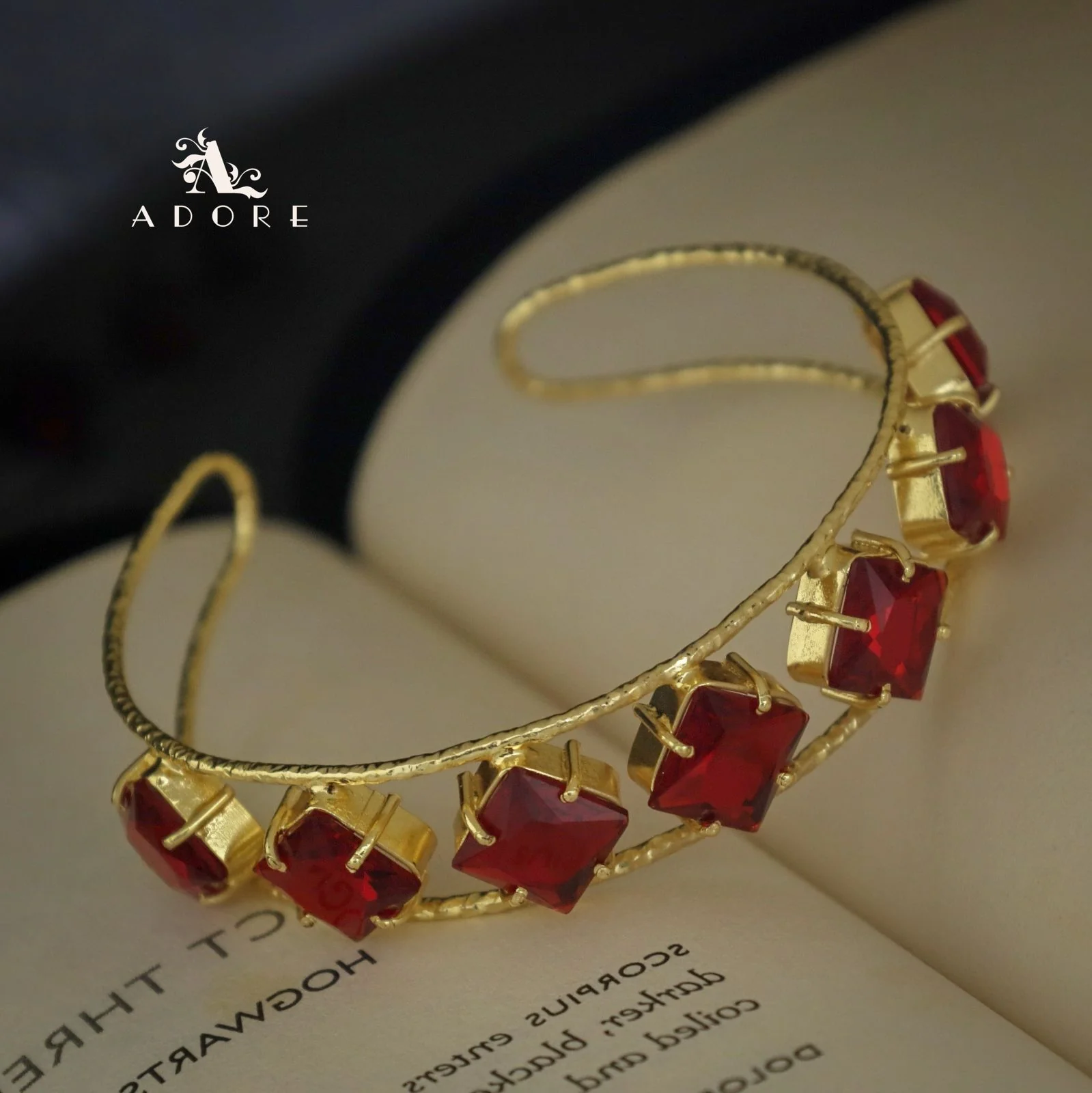 Textured Adonai 7 Stone Diamond Bangle - Image 3