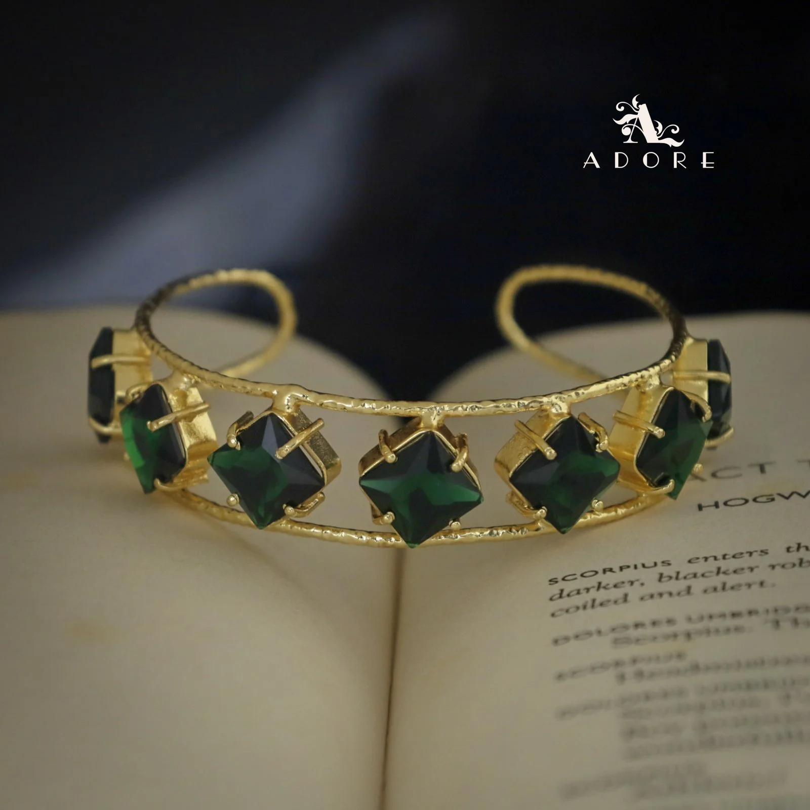 Textured Adonai 7 Stone Diamond Bangle - Image 6