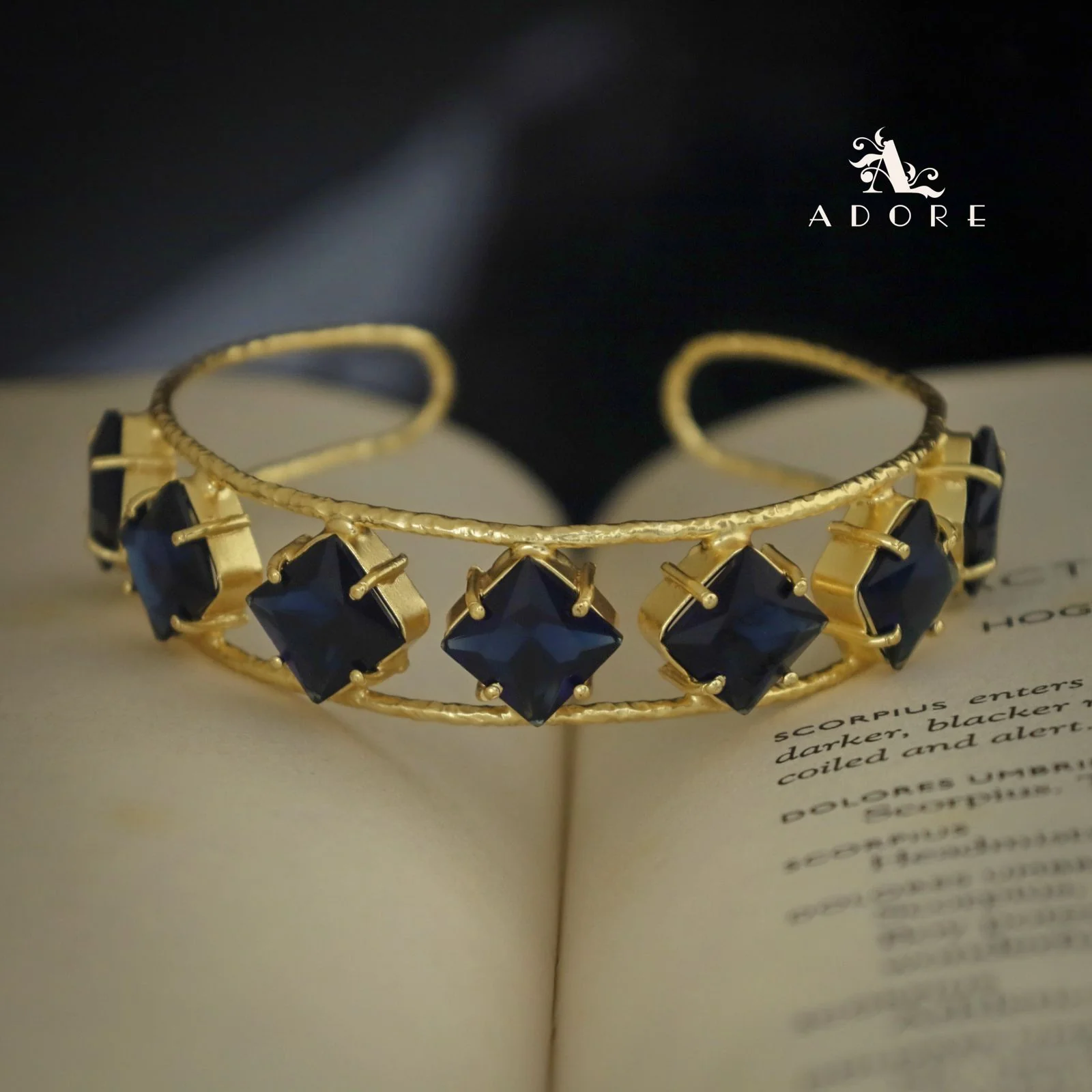 Textured Adonai 7 Stone Diamond Bangle - Image 7