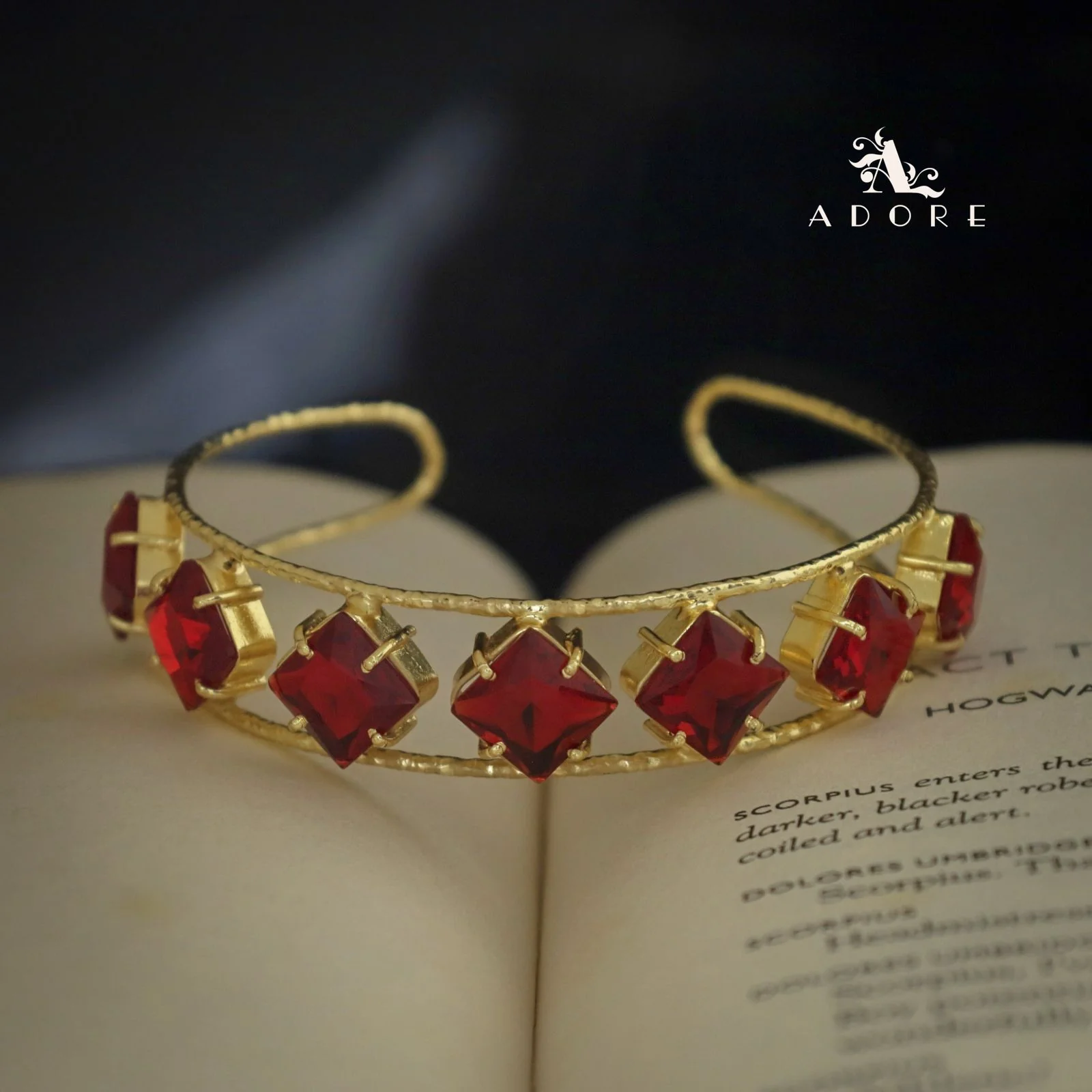 Textured Adonai 7 Stone Diamond Bangle - Image 8
