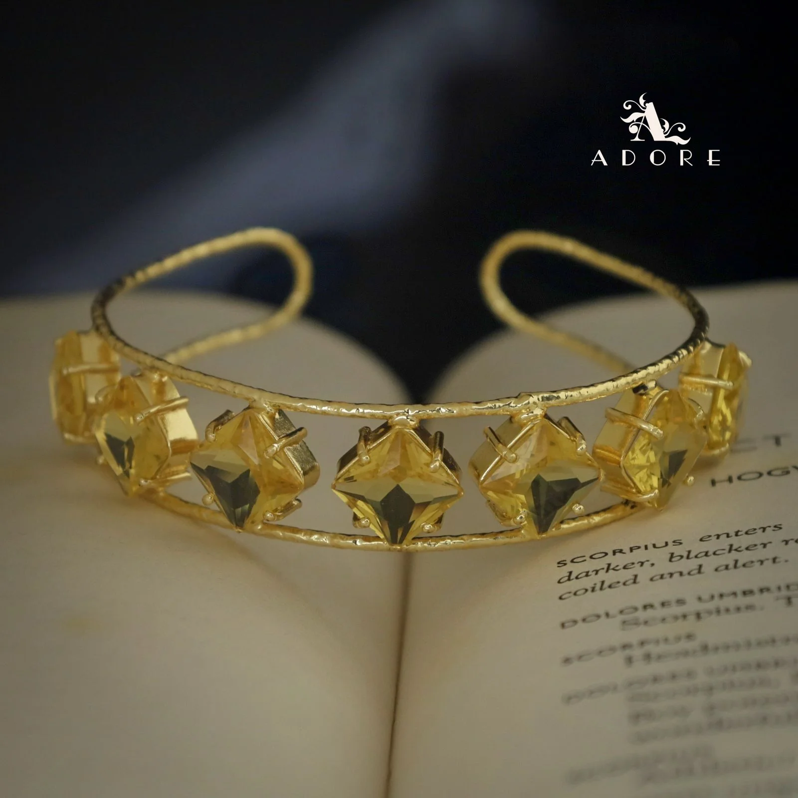 Textured Adonai 7 Stone Diamond Bangle - Image 9