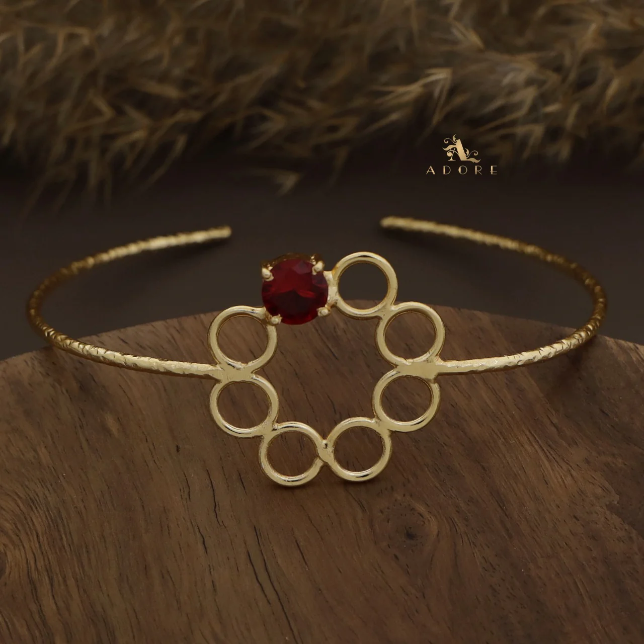 Textured Larka 7 Round Glossy Bangle - Image 3