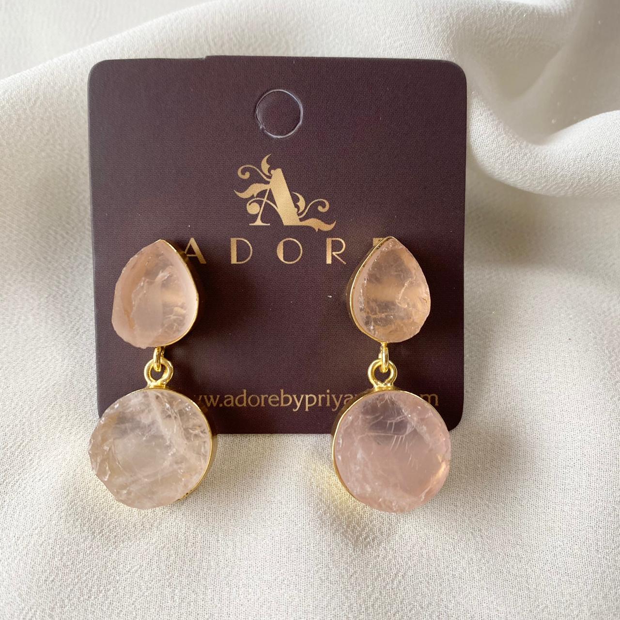 Tilak Raw Stone Earrings (Colour Options) - Image 10