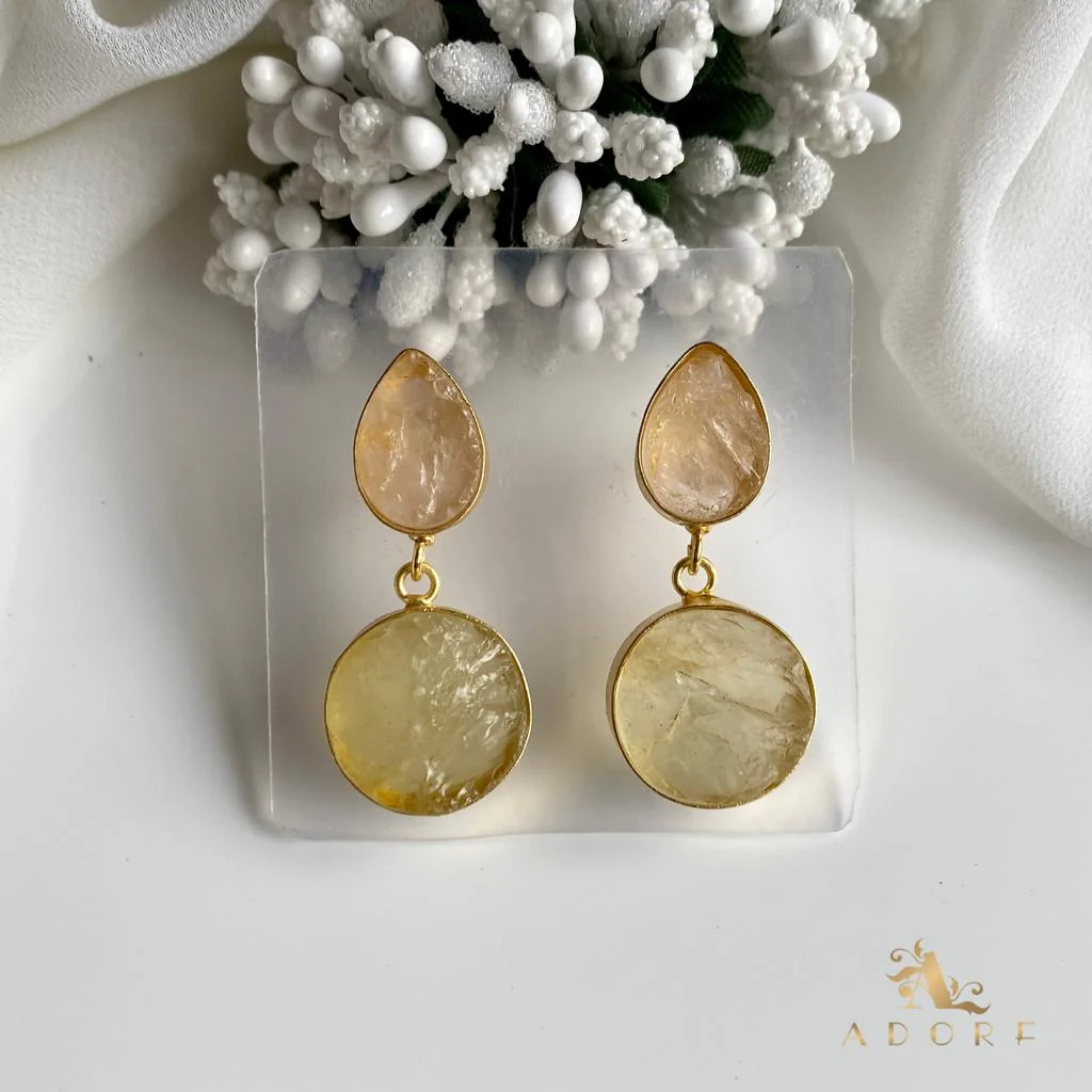 Tilak Raw Stone Earrings (Colour Options) - Image 13