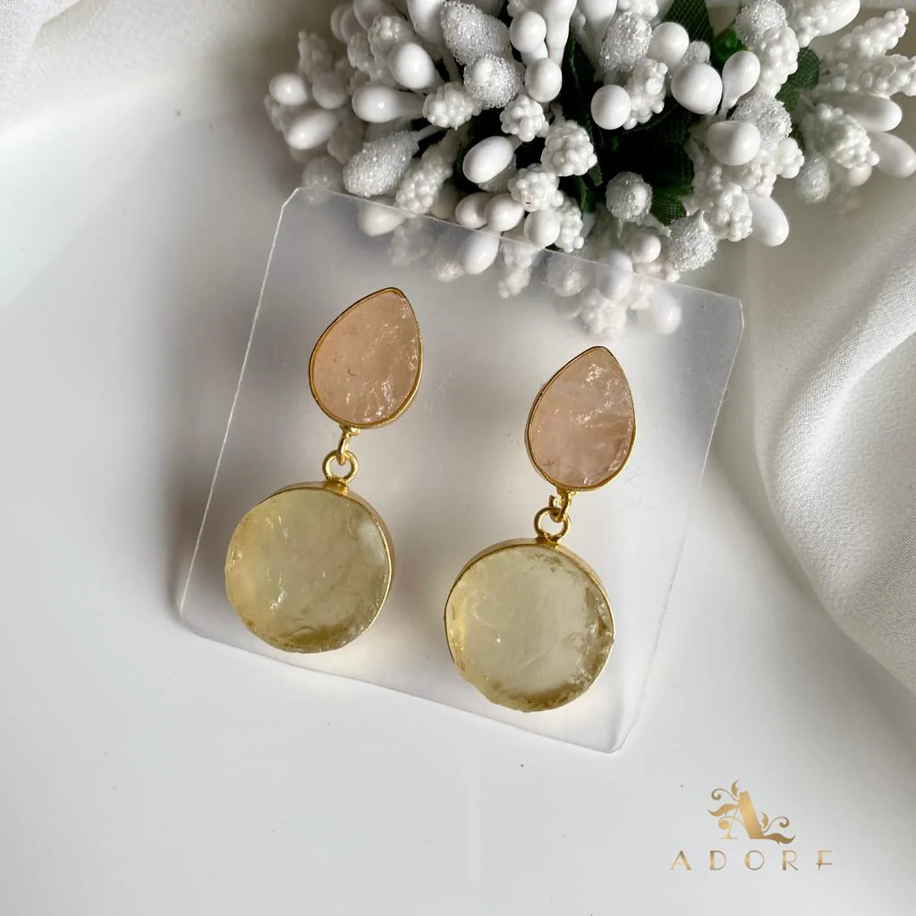 Tilak Raw Stone Earrings (Colour Options) - Image 14