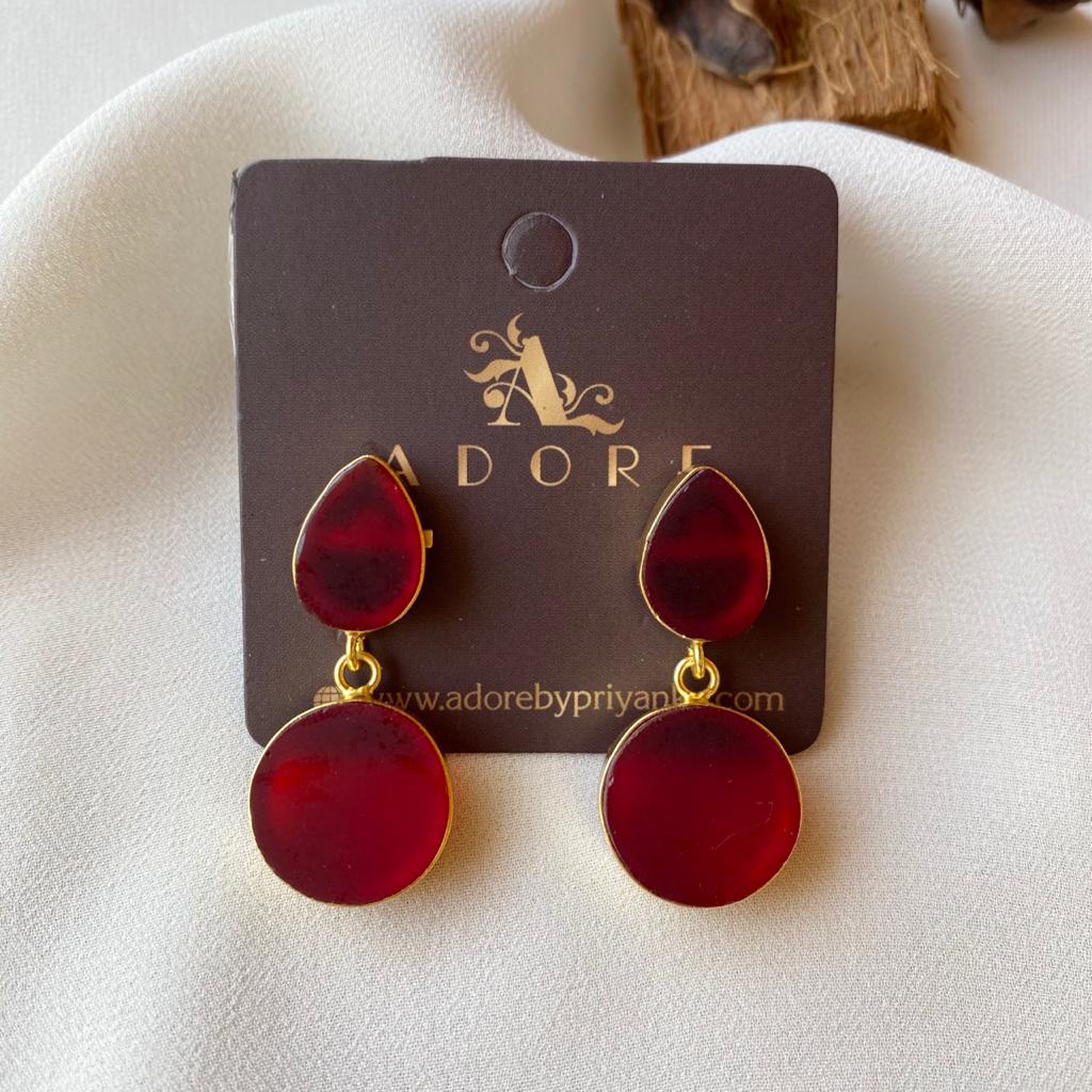 Tilak Raw Stone Earrings (Colour Options) - Image 16