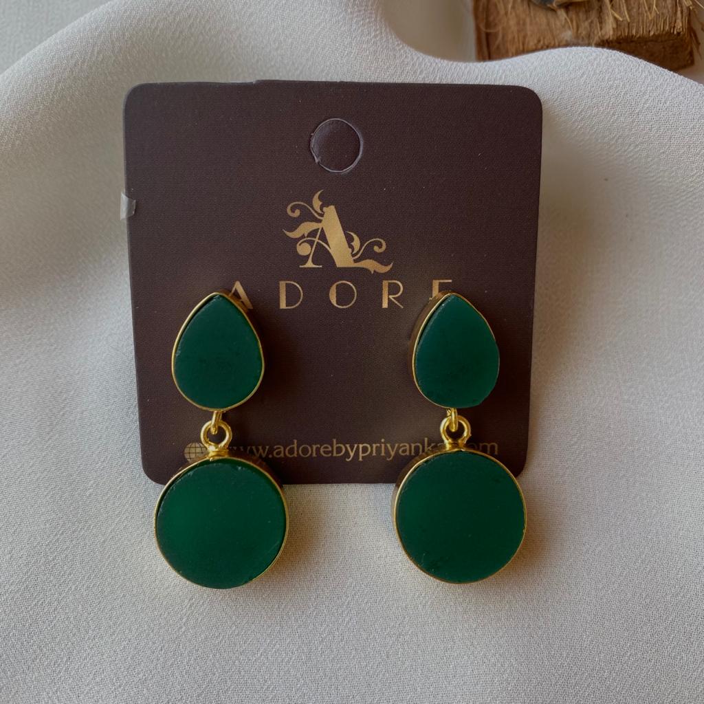 Tilak Raw Stone Earrings (Colour Options) - Image 18