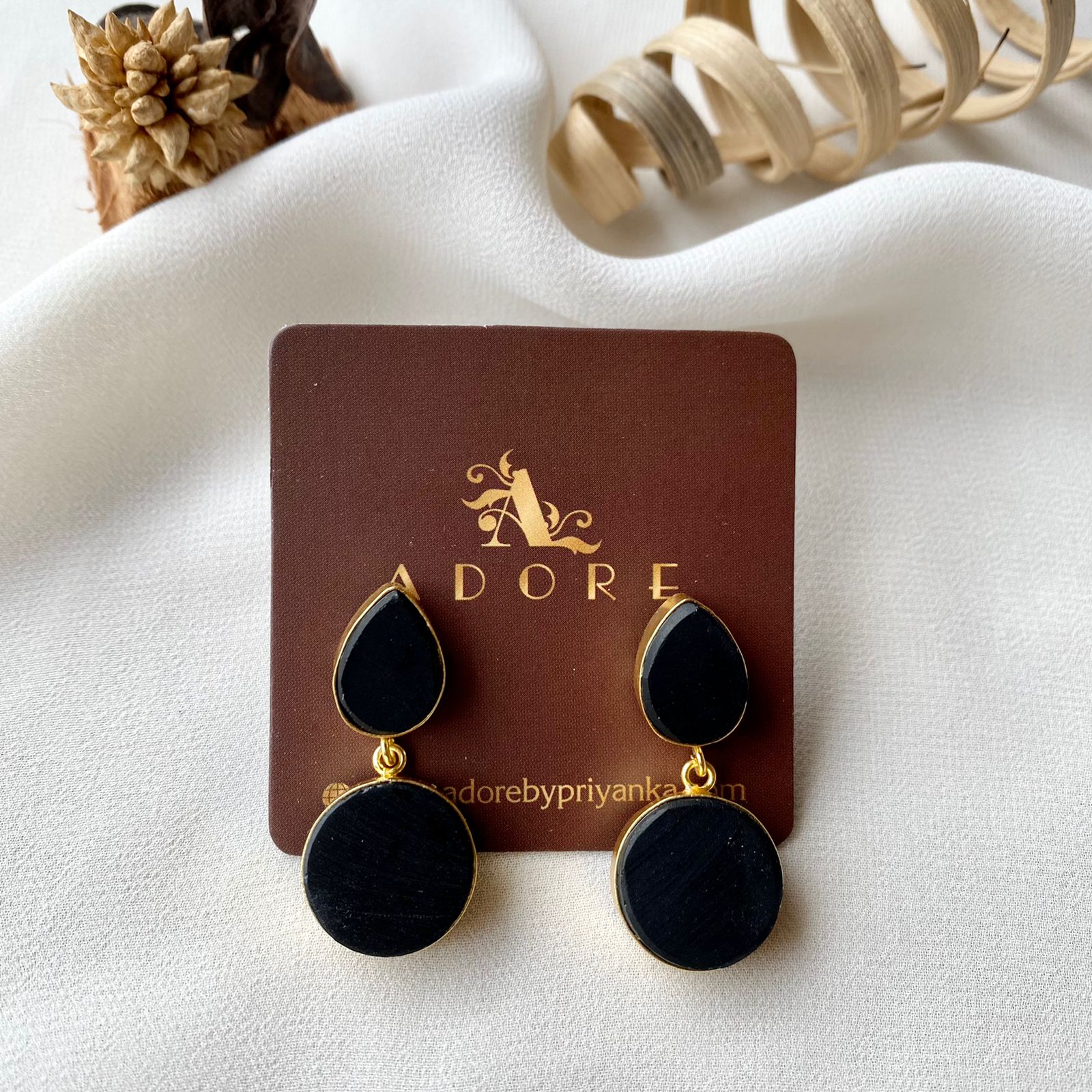 Tilak Raw Stone Earrings (Colour Options) - Image 19