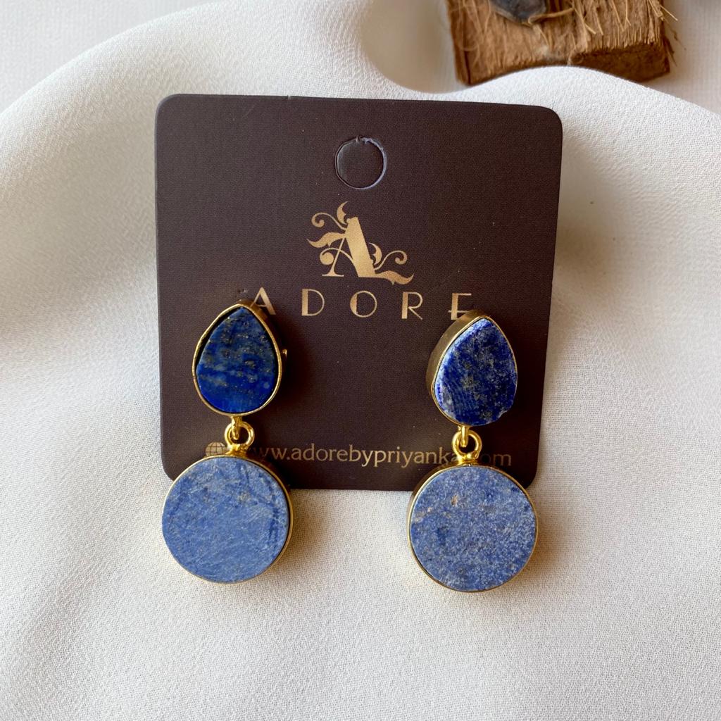 Tilak Raw Stone Earrings (Colour Options) - Image 20