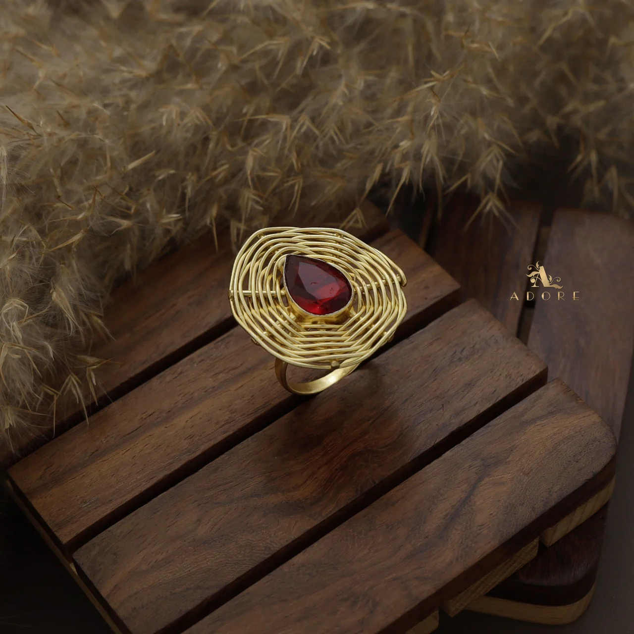 Tillie Glossy Drop Handmade Ring - Image 6