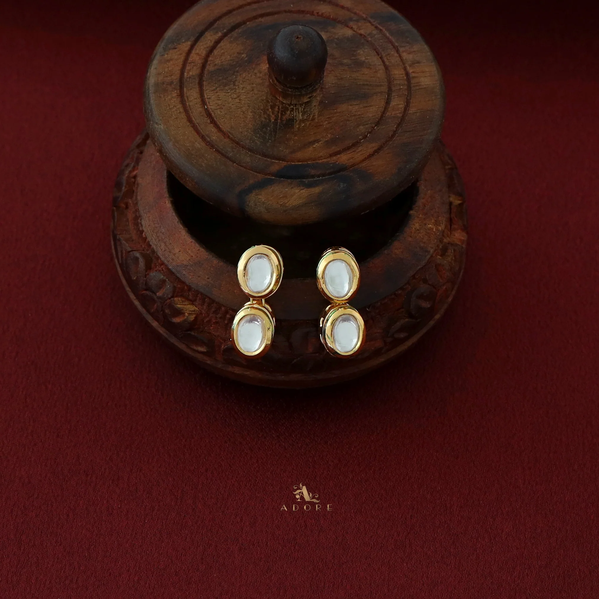 5 Stone Mangalsutra With Earring - Image 10