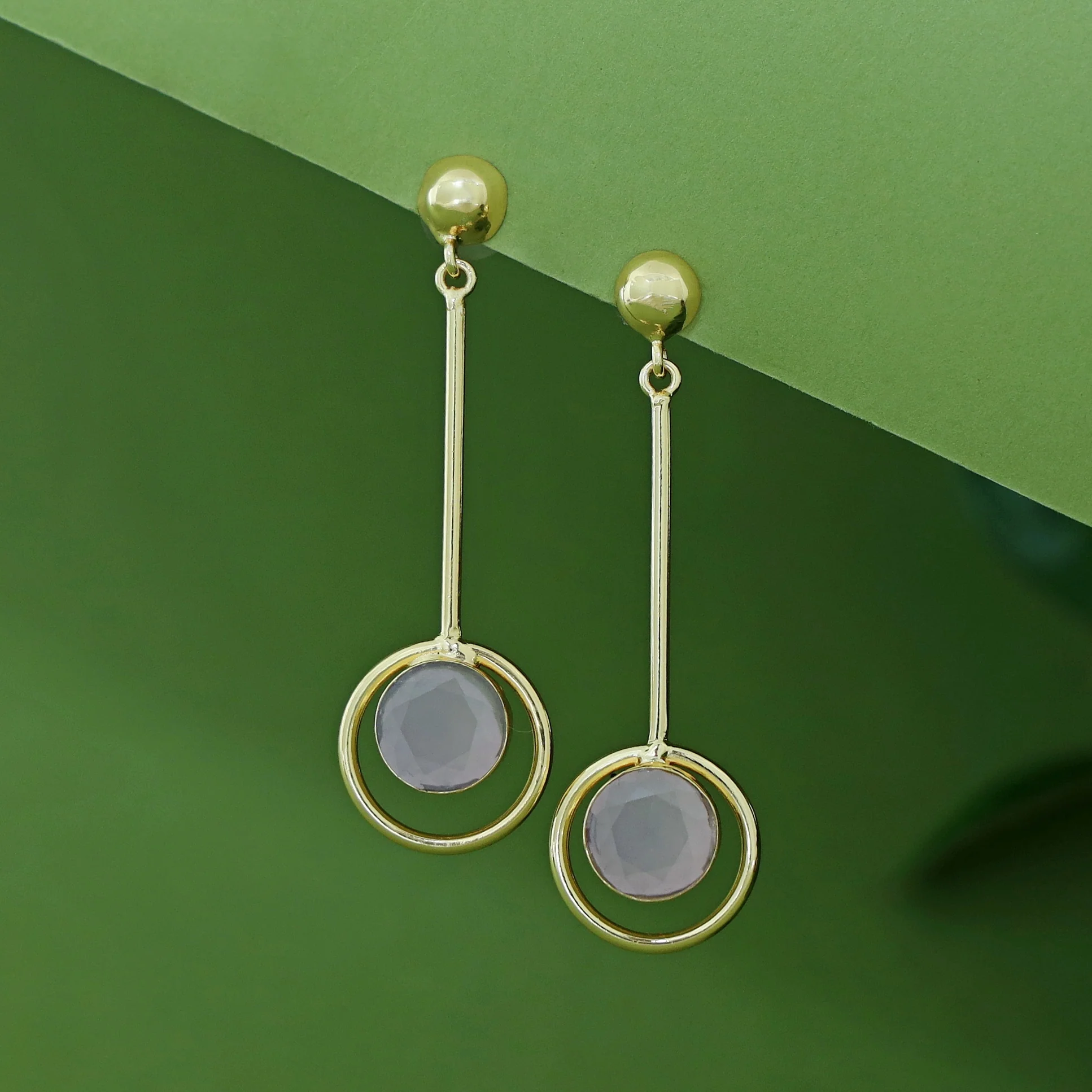 Titania Glossy Pendulum Earring - Image 2