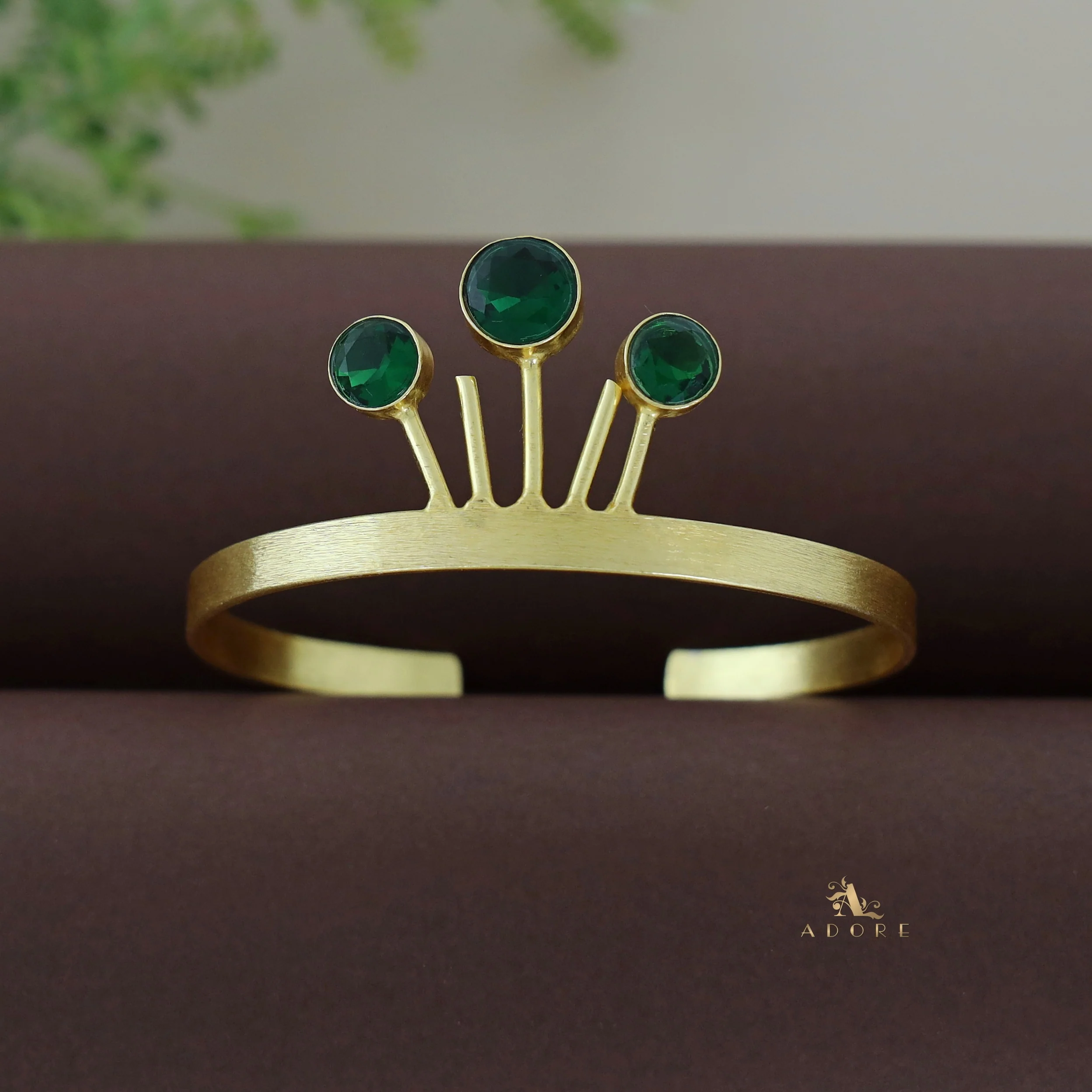 Tri Glossy Circle Crown Bangle - Image 9