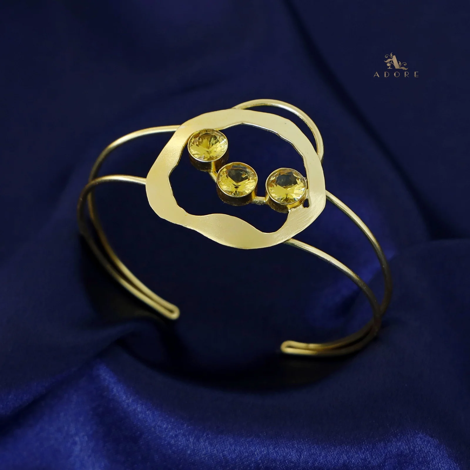 Tri Glossy Golden Vikruthika Bangle - Image 2