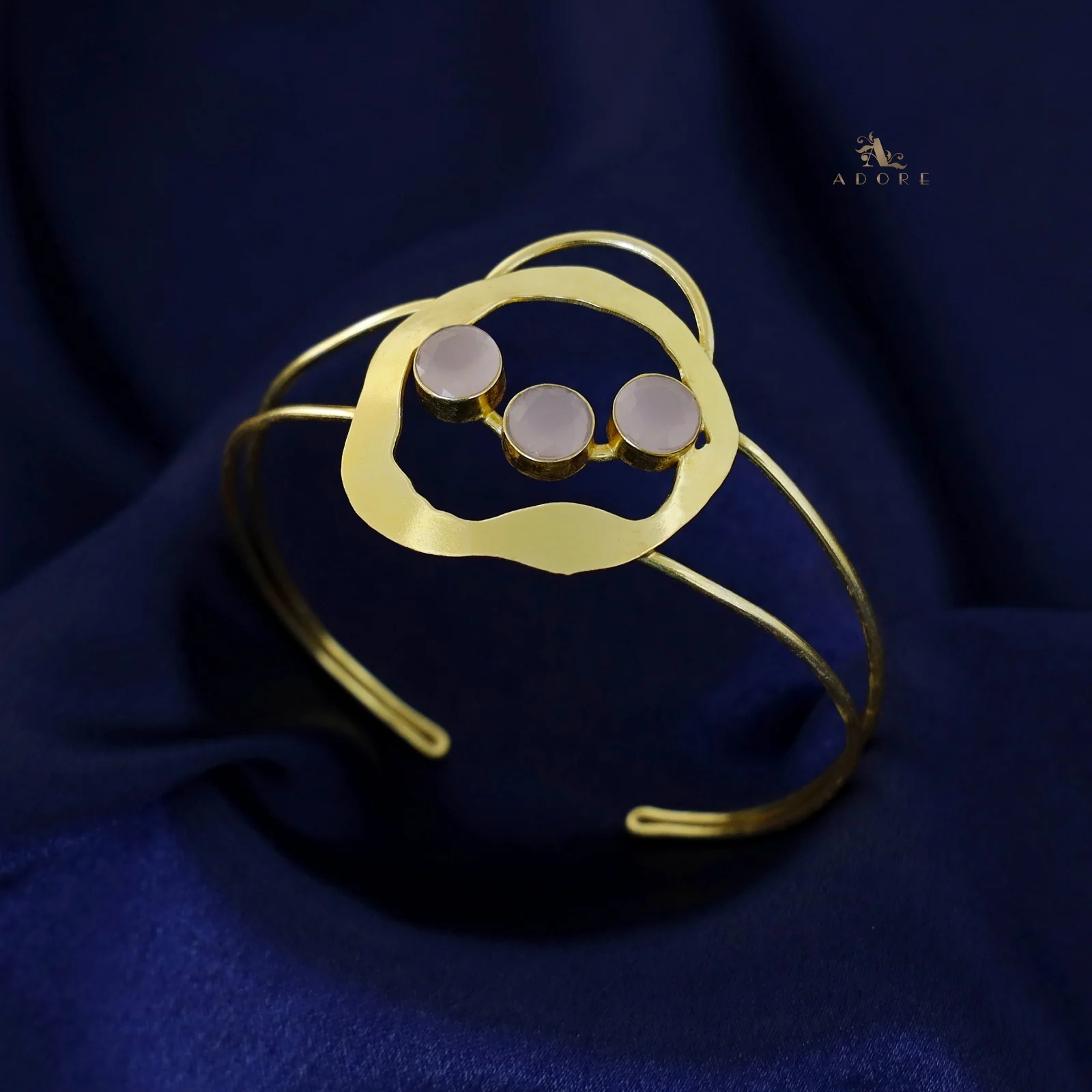 Tri Glossy Golden Vikruthika Bangle - Image 6