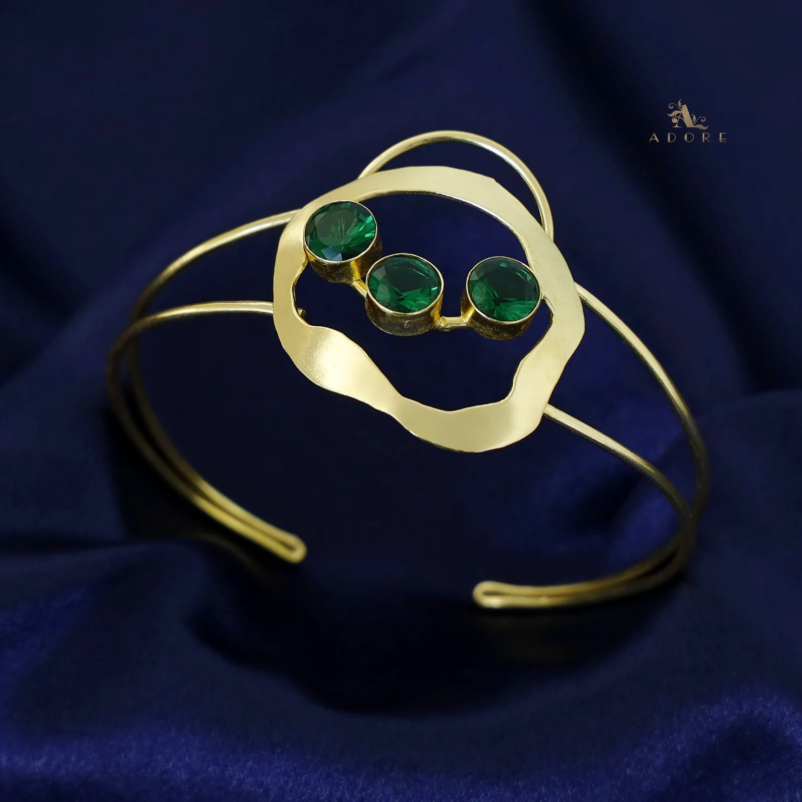 Tri Glossy Golden Vikruthika Bangle - Image 8