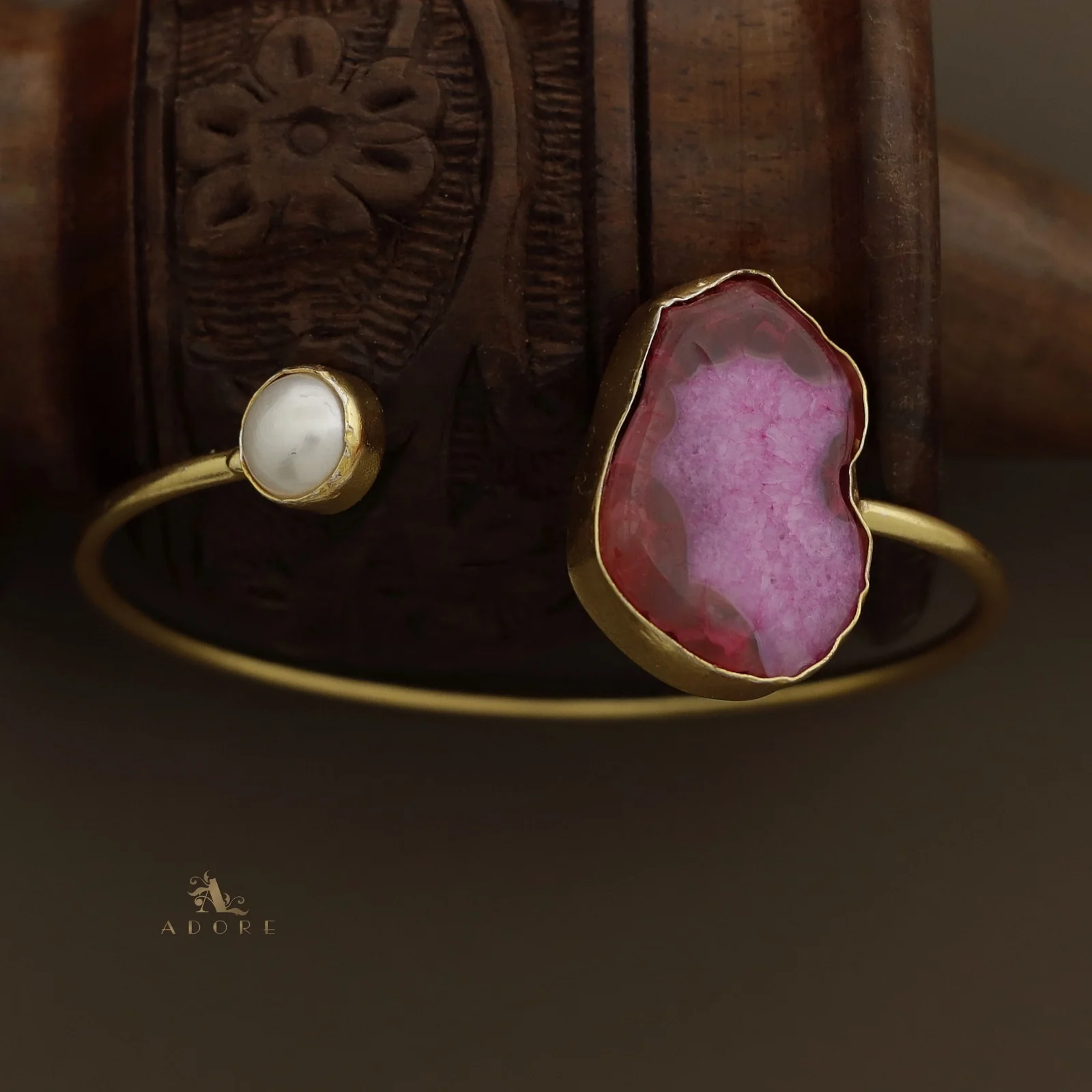 Trish Solar Agate + Pearl Bangle - Image 18