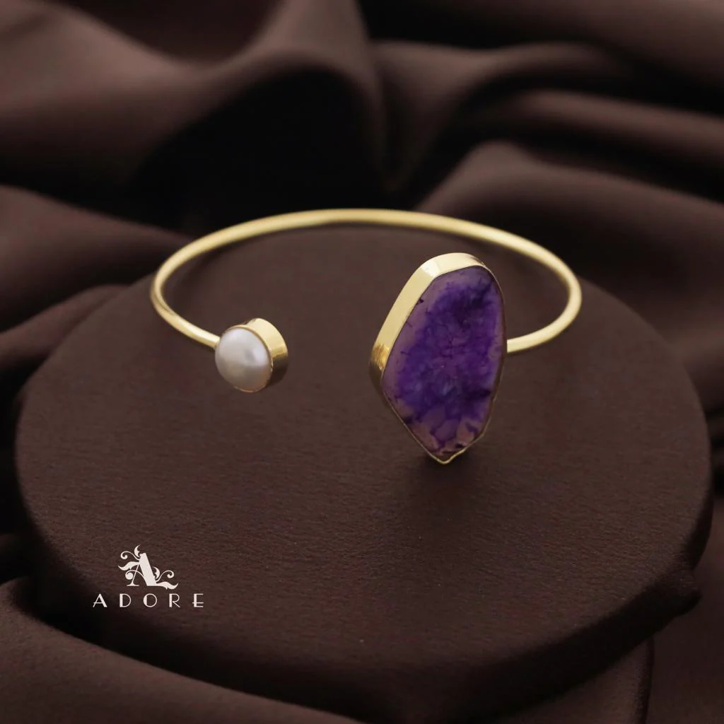 Trish Solar Agate + Pearl Bangle - Image 19