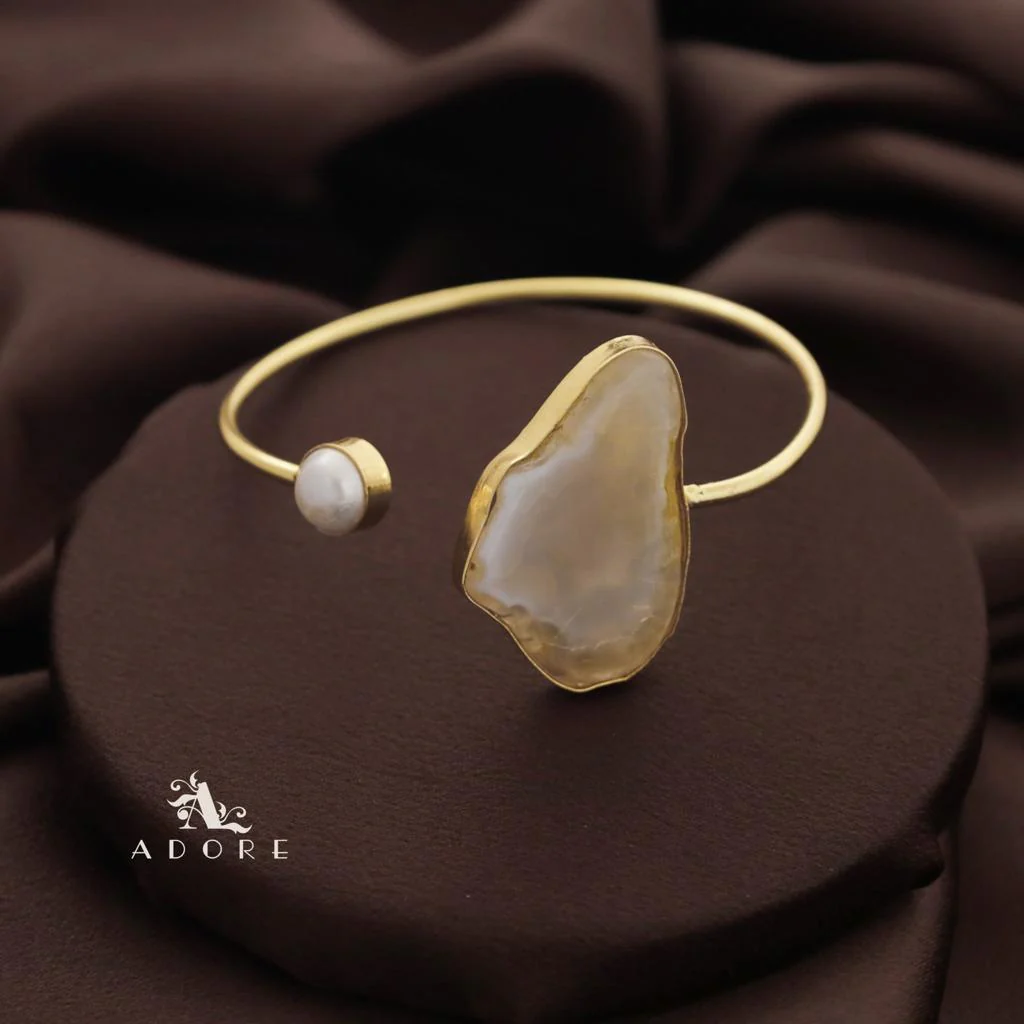 Trish Solar Agate + Pearl Bangle - Image 22