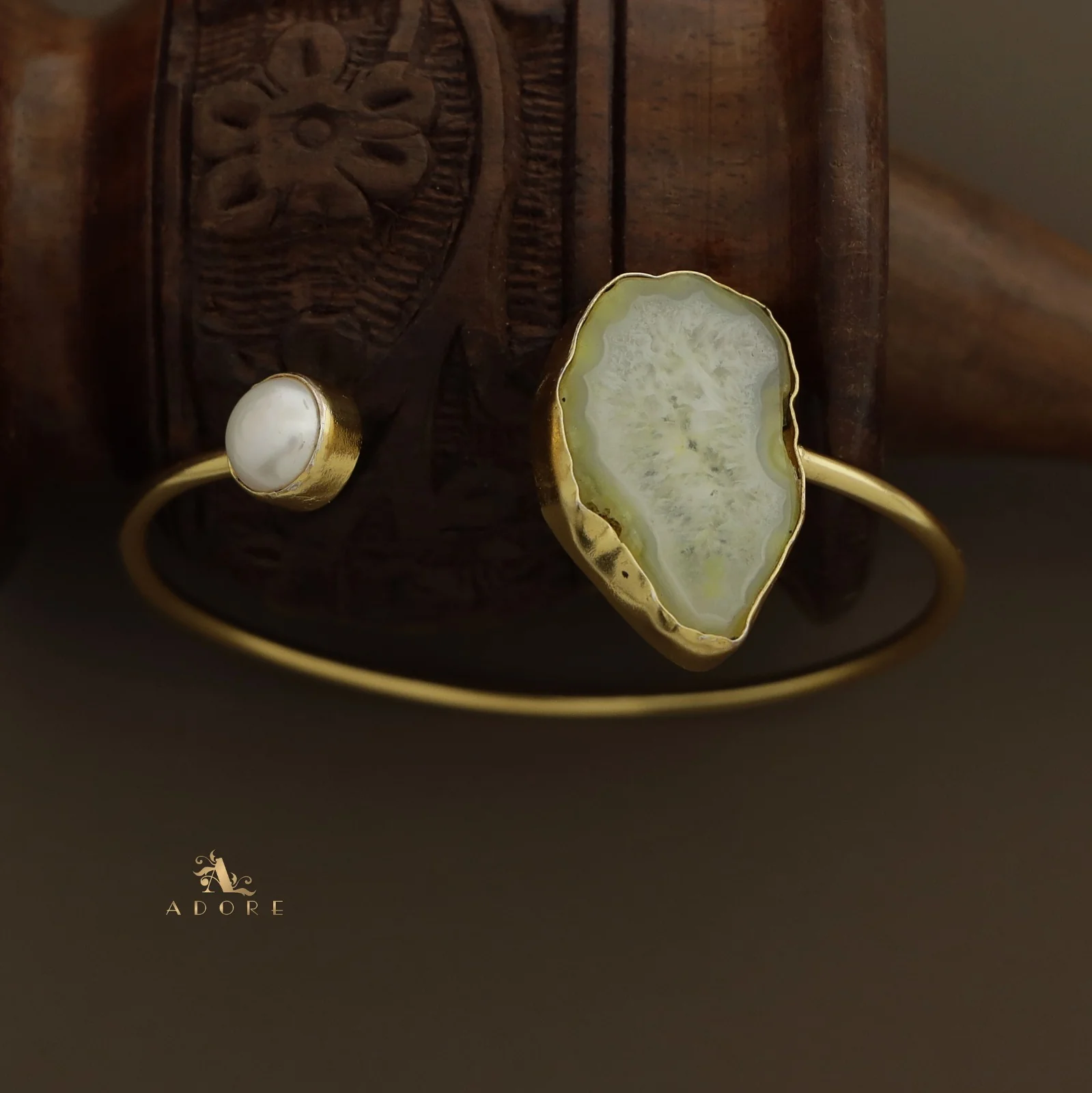 Trish Solar Agate + Pearl Bangle - Image 31