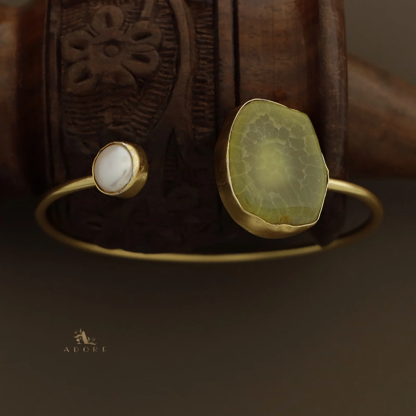 Trish Solar Agate + Pearl Bangle - Image 34