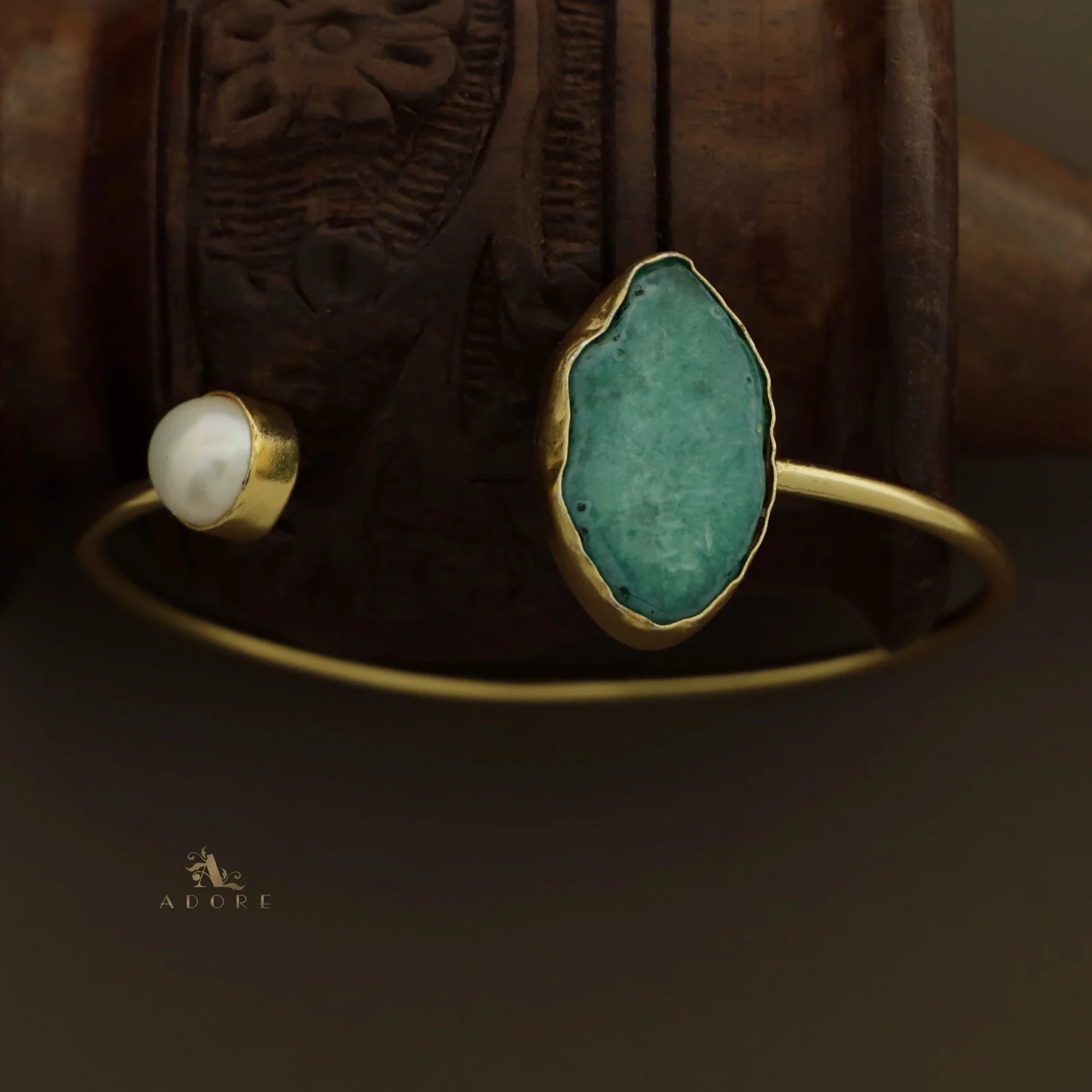 Trish Solar Agate + Pearl Bangle - Image 37