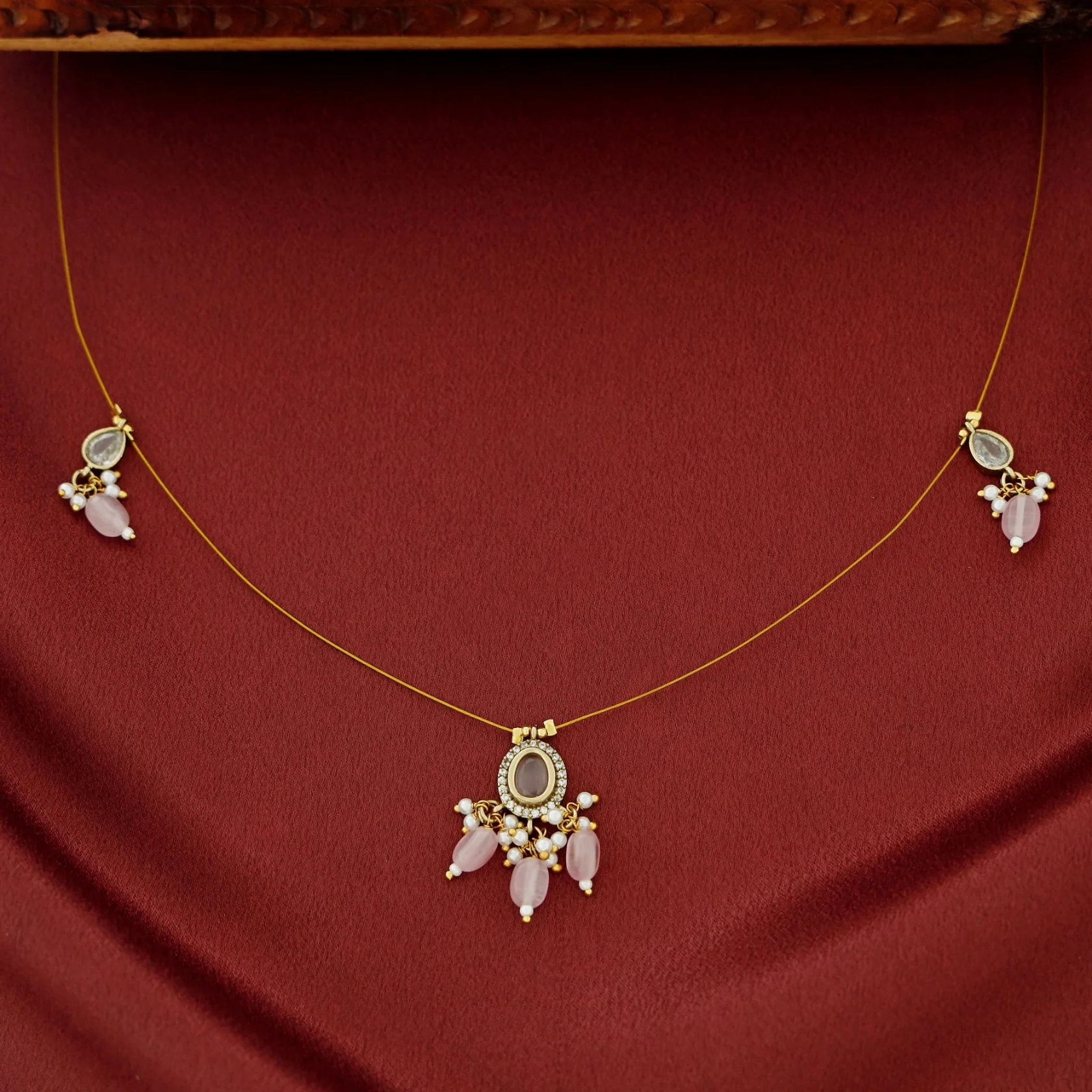 Trishani Pearl Beads String Neckpiece - Image 4