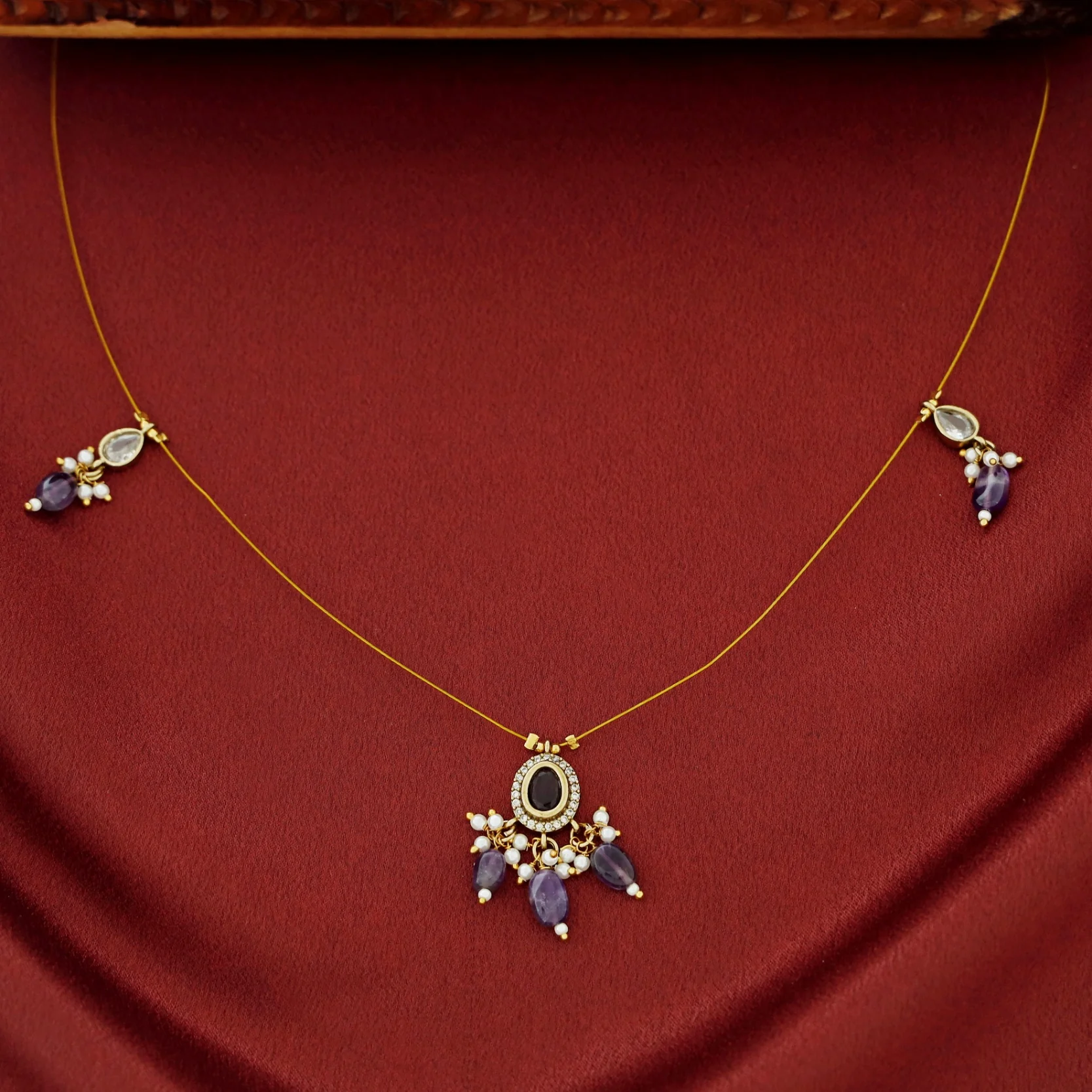Trishani Pearl Beads String Neckpiece - Image 5