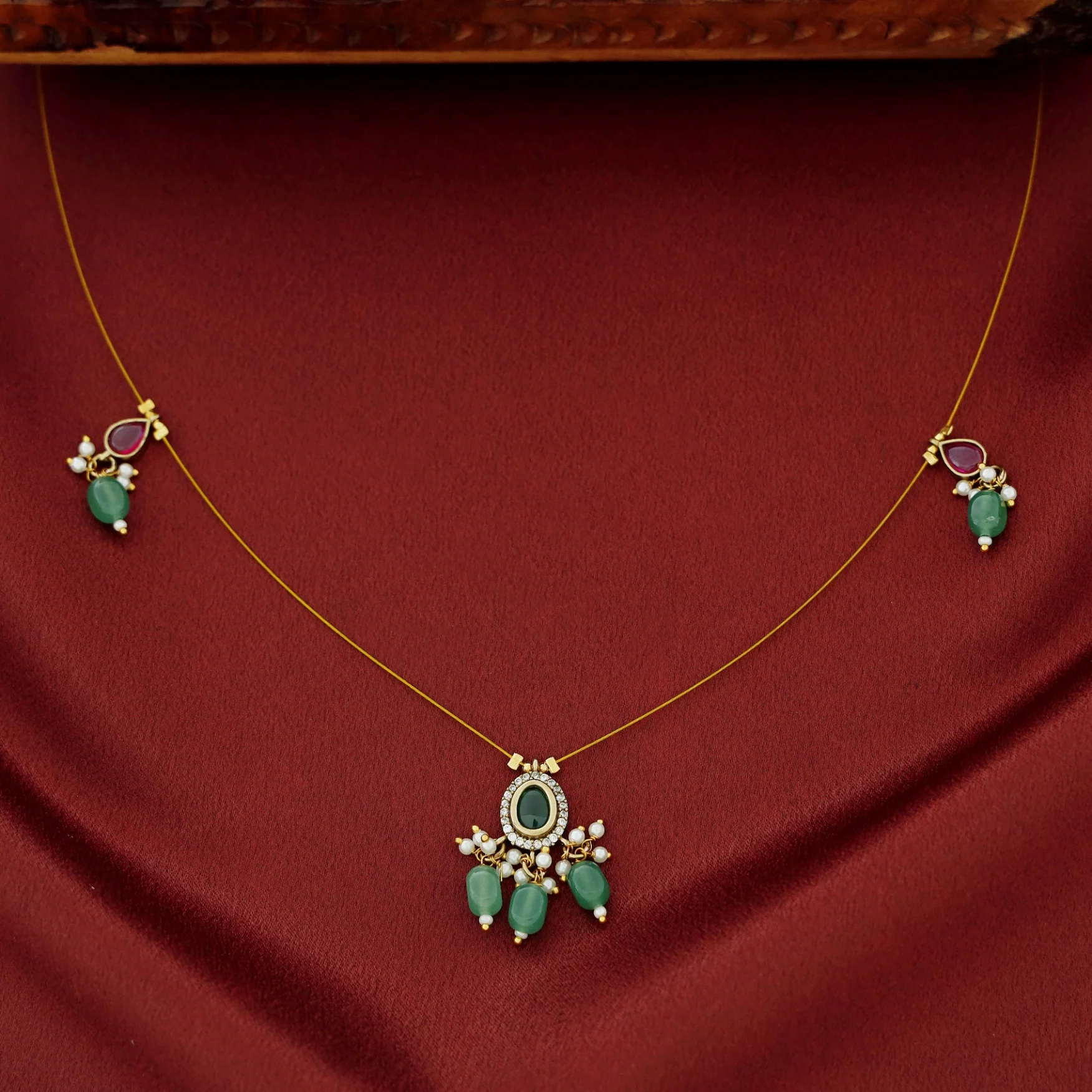 Trishani Pearl Beads String Neckpiece - Image 6