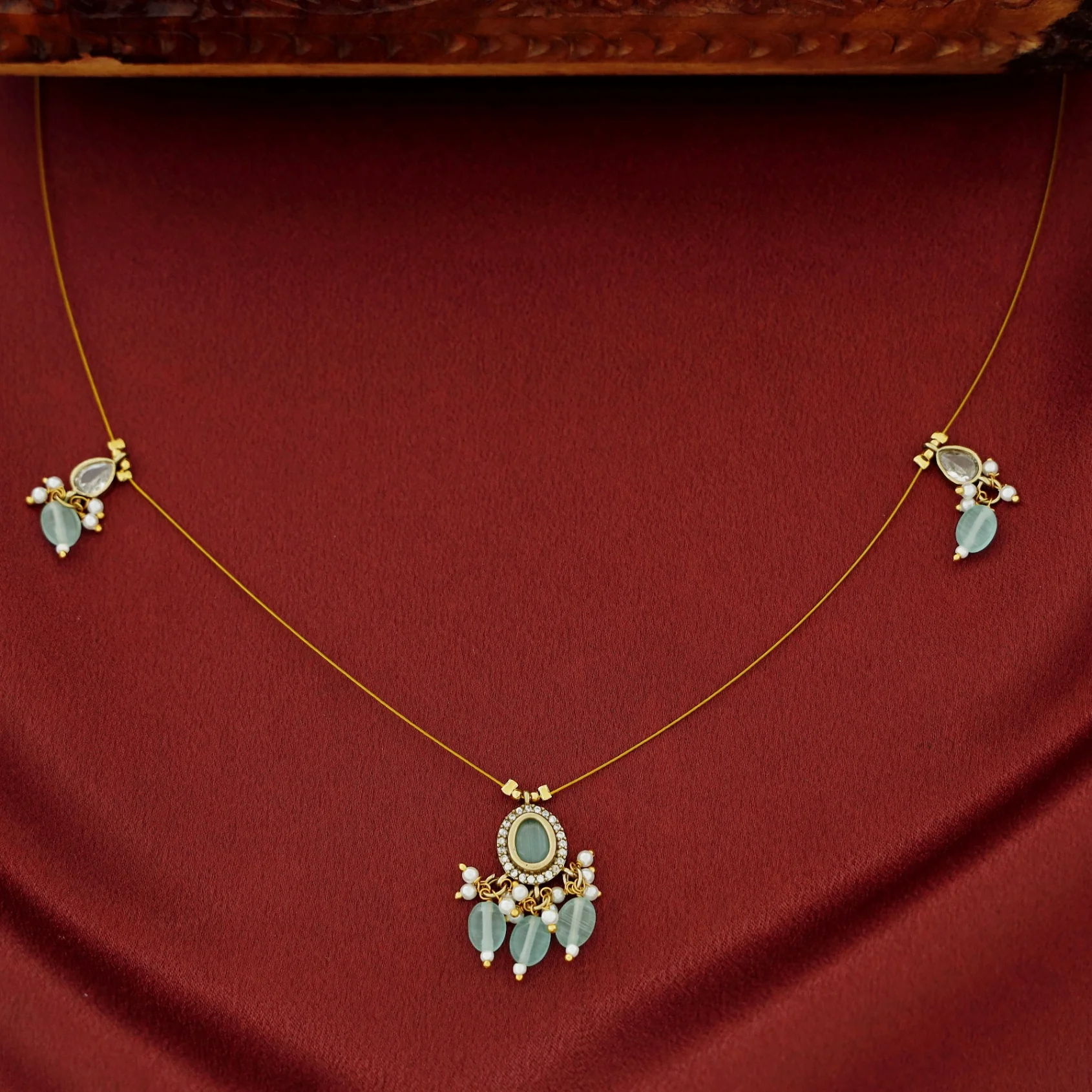 Trishani Pearl Beads String Neckpiece - Image 7