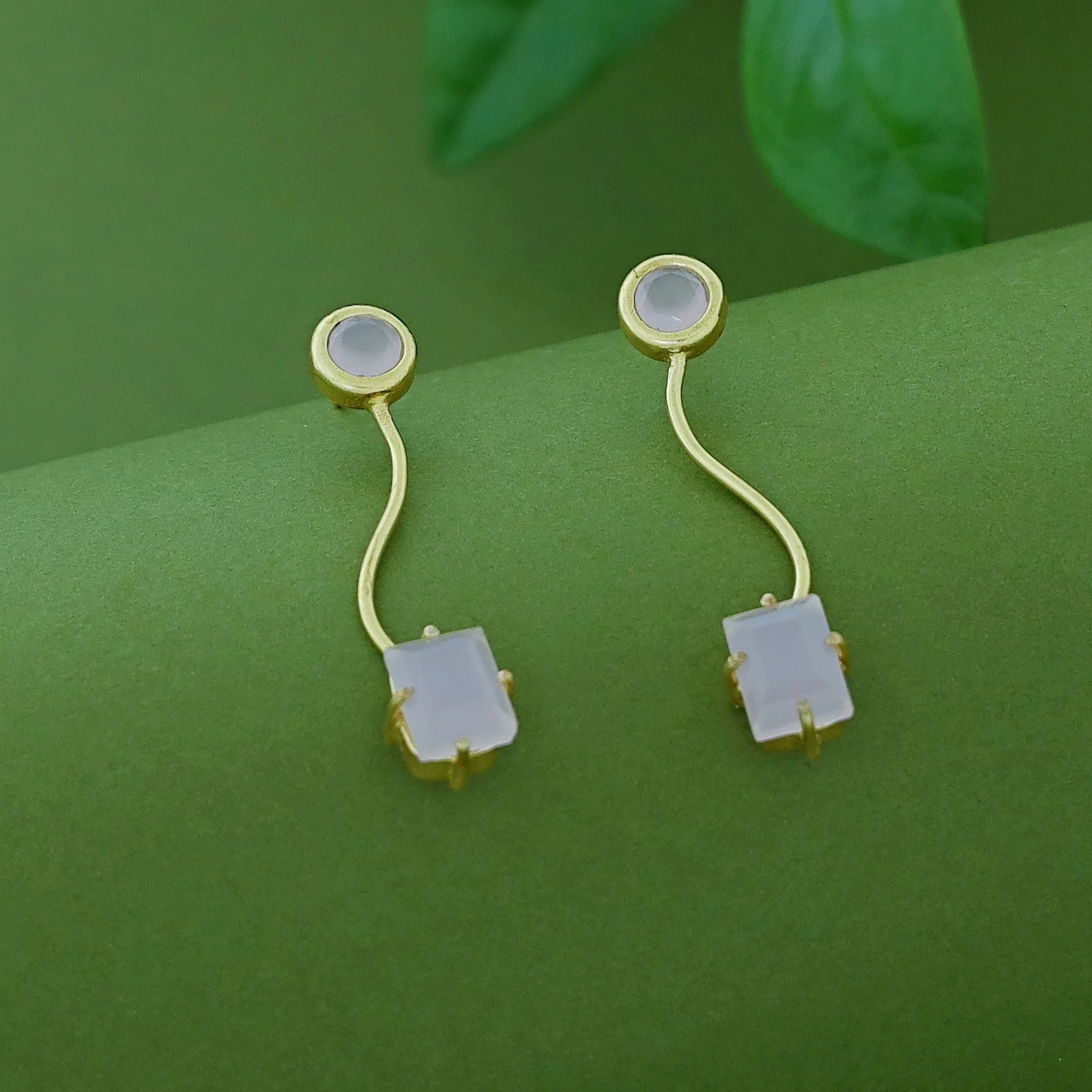 Tusharika Golden Wavy Glossy Earring - Image 10