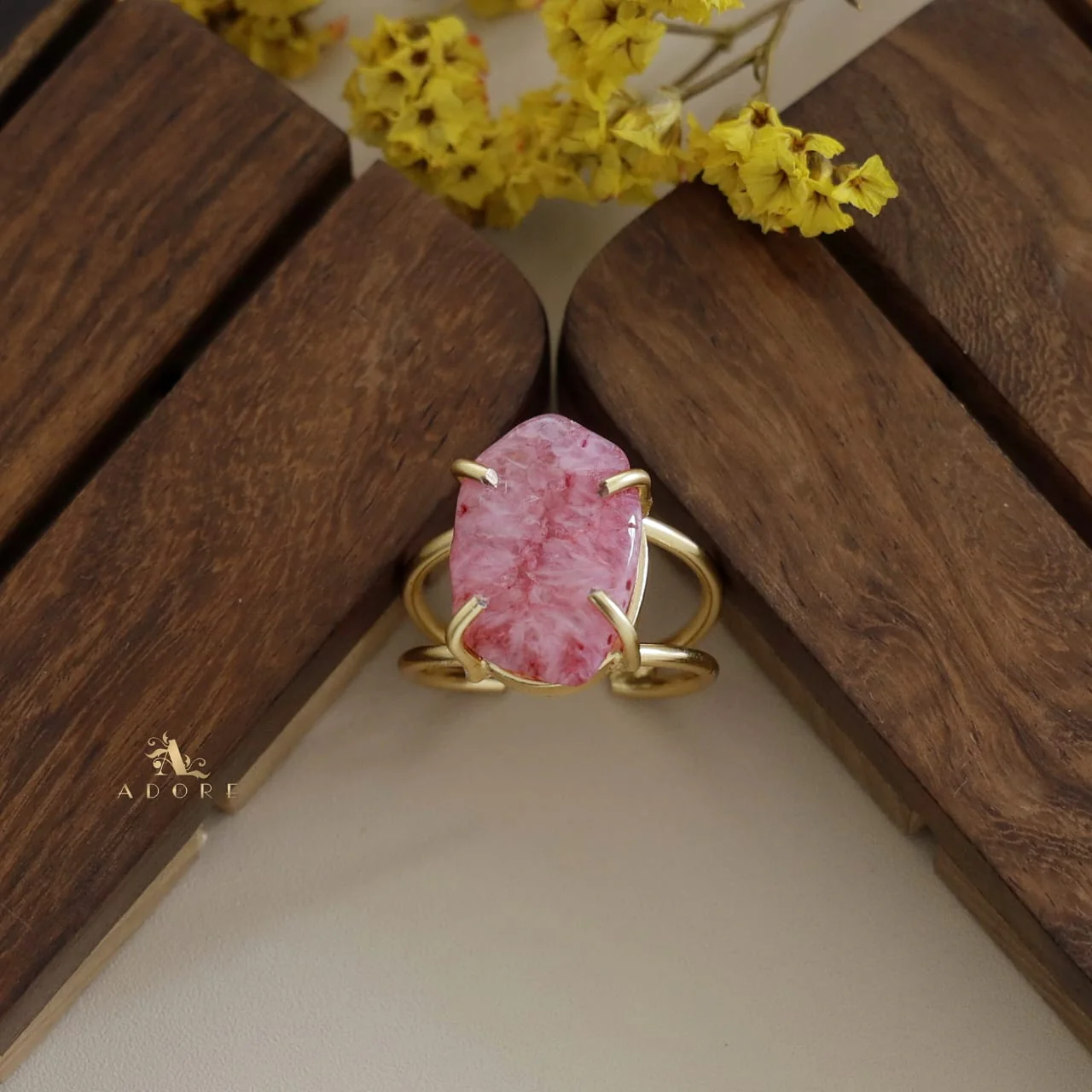 Two Layer Agate Claw Ring - Image 12