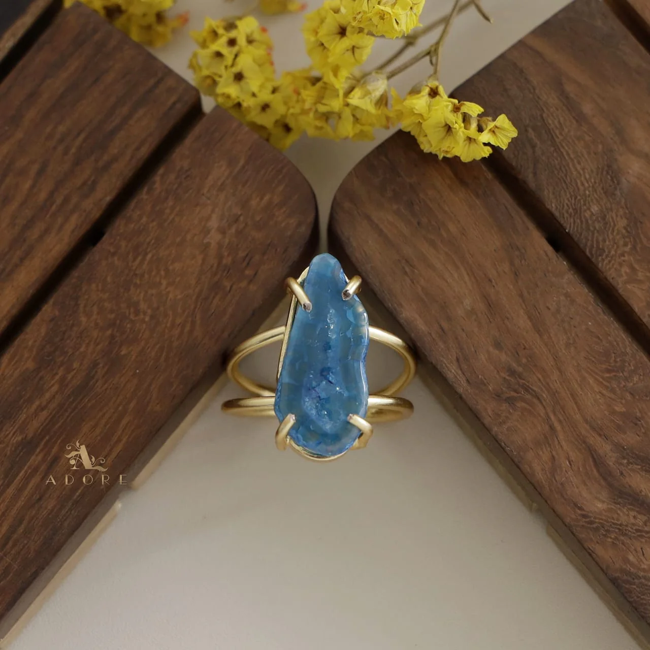 Two Layer Agate Claw Ring - Image 13
