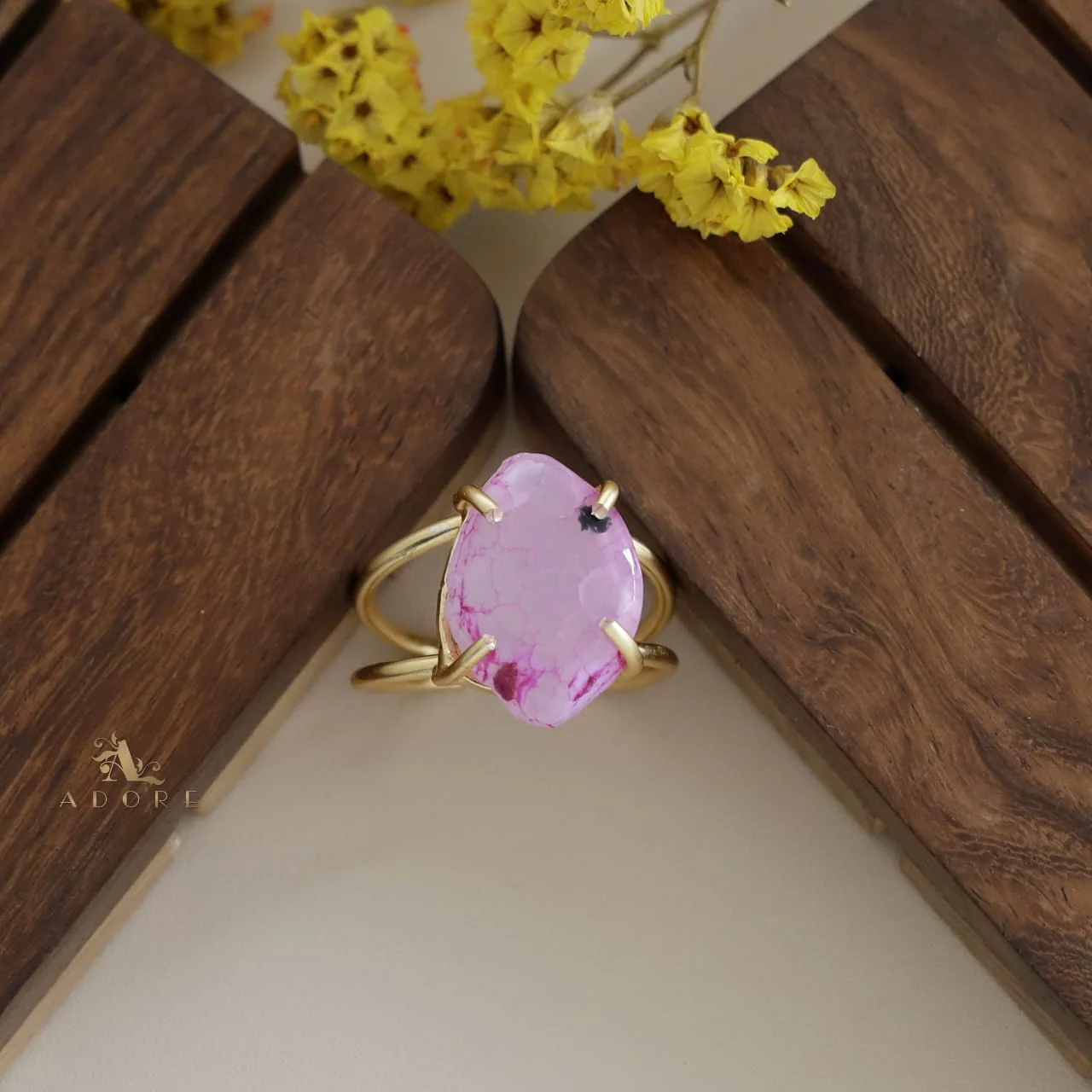 Two Layer Agate Claw Ring - Image 17