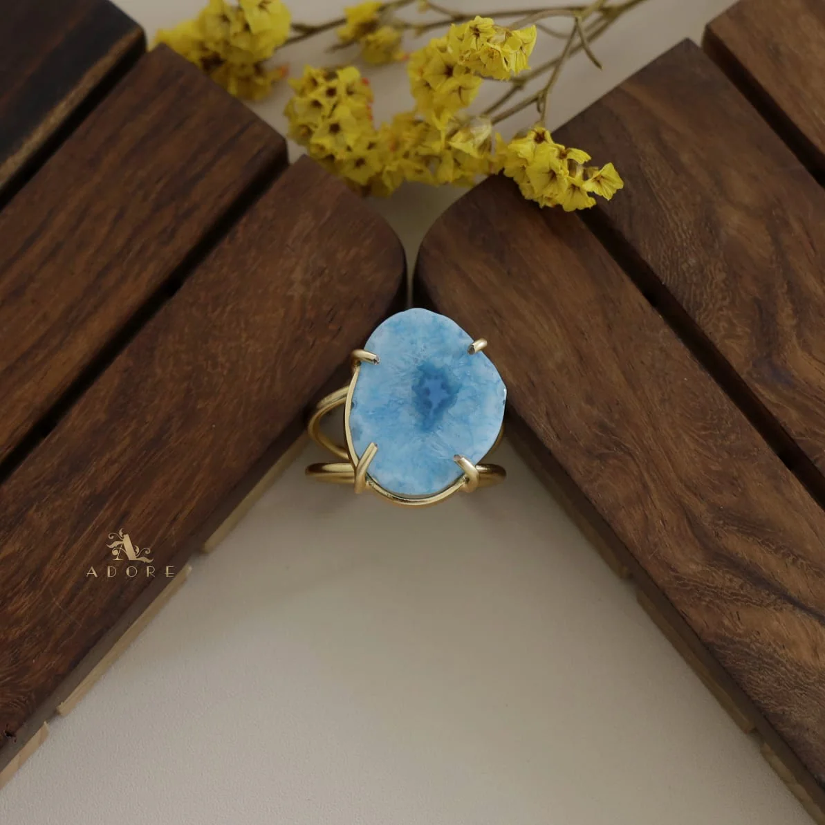 Two Layer Agate Claw Ring - Image 19