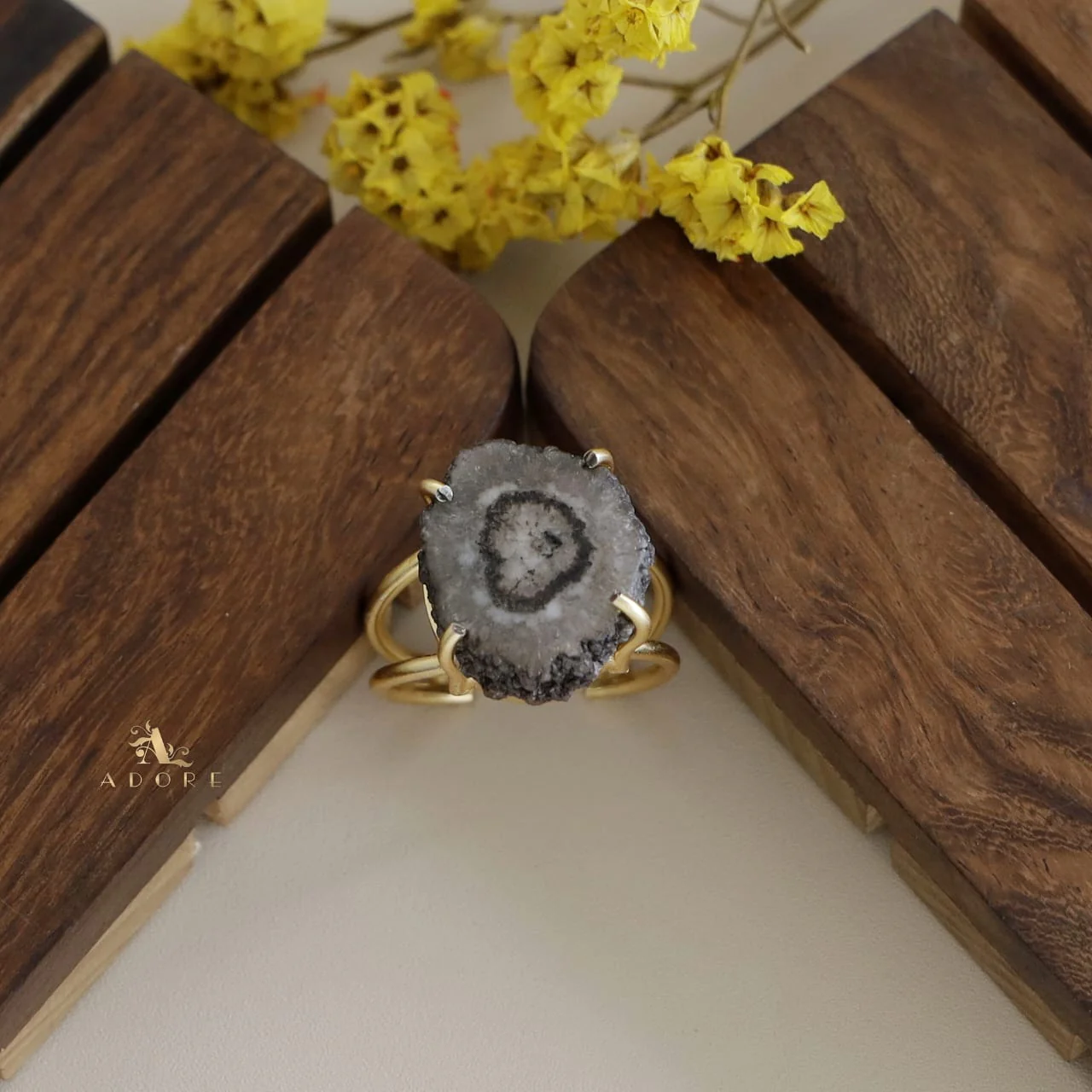 Two Layer Agate Claw Ring - Image 21