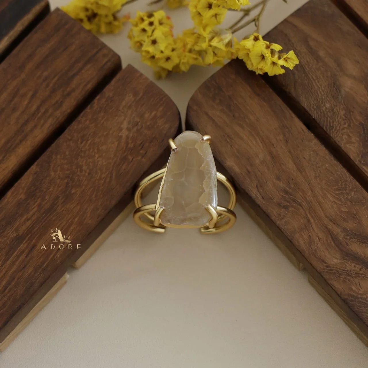 Two Layer Agate Claw Ring - Image 26