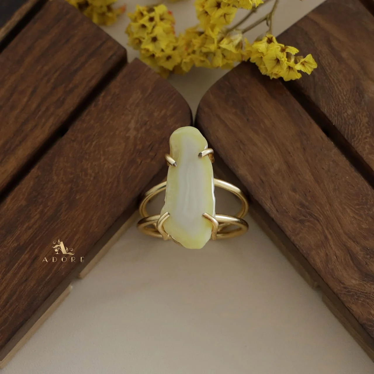 Two Layer Agate Claw Ring - Image 28