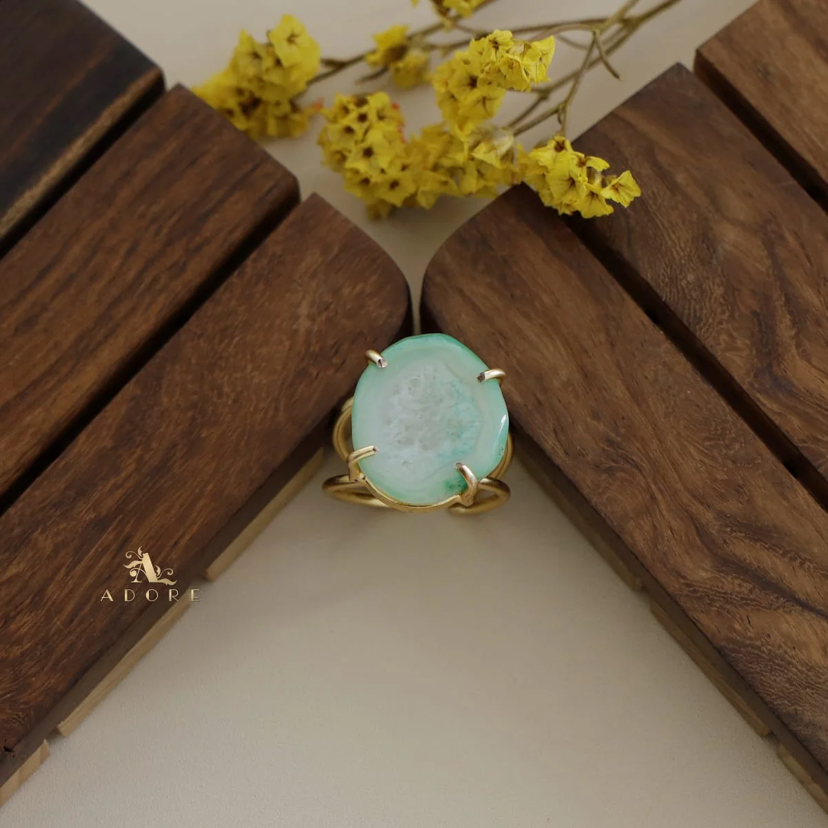 Two Layer Agate Claw Ring - Image 29