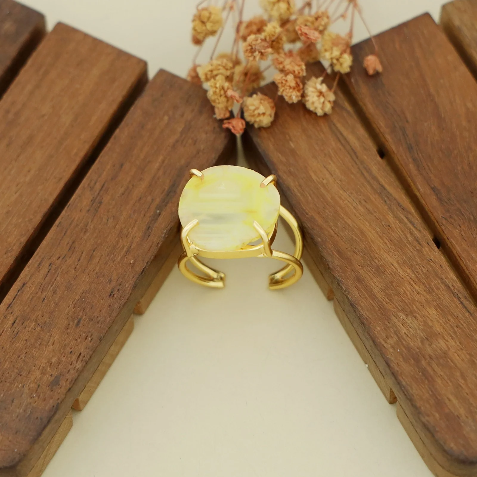 Two Layer Agate Claw Ring - Image 3
