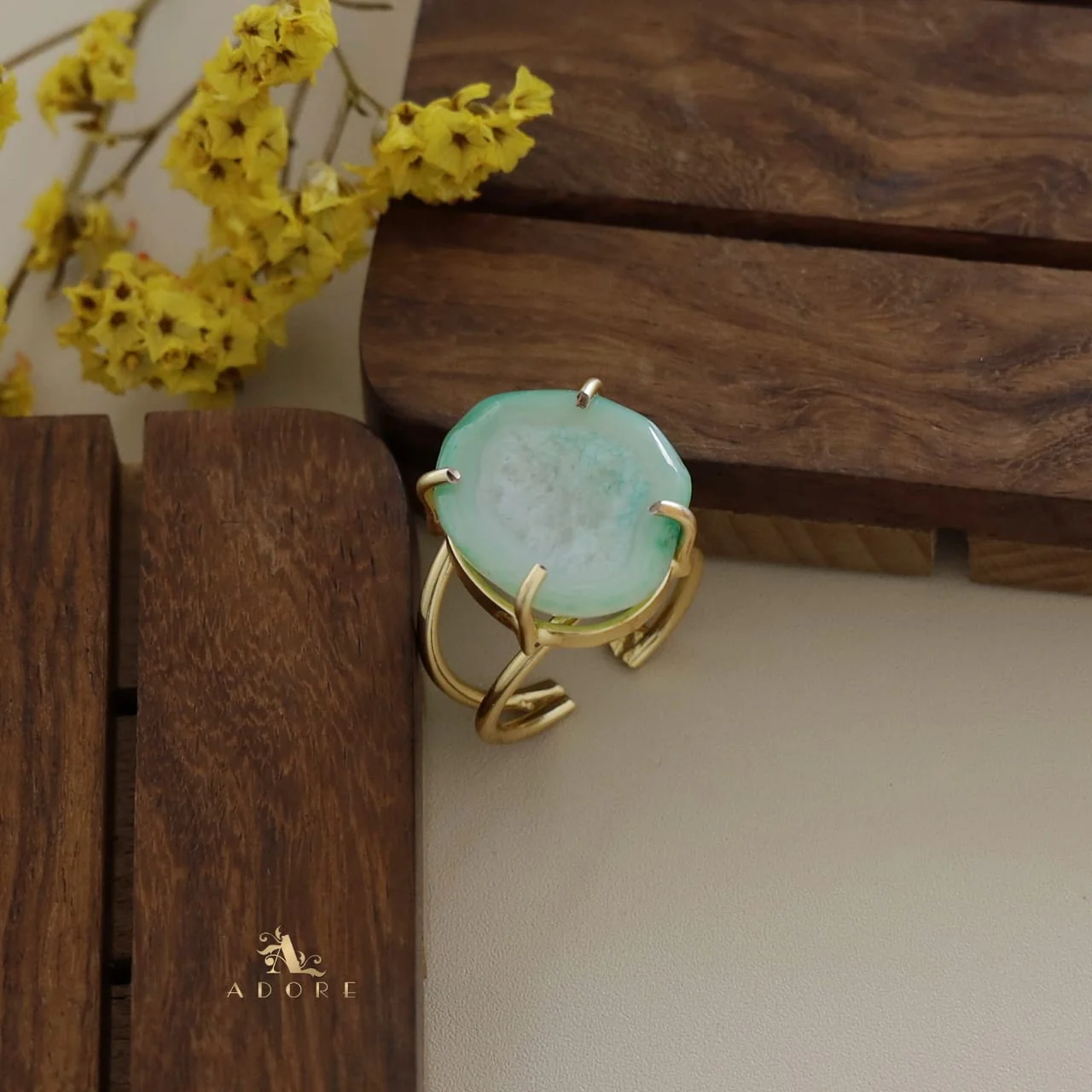 Two Layer Agate Claw Ring - Image 31