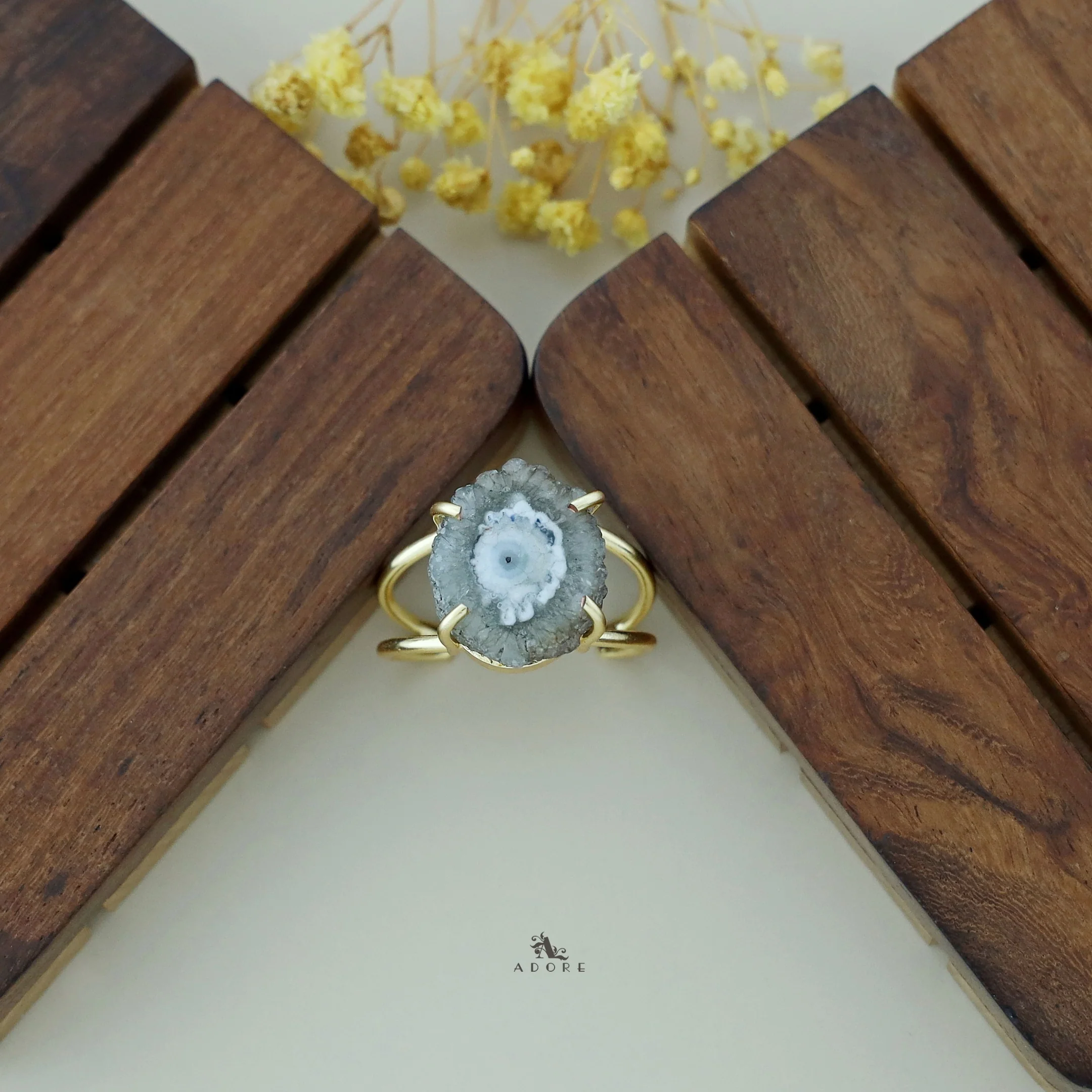Two Layer Agate Claw Ring - Image 42