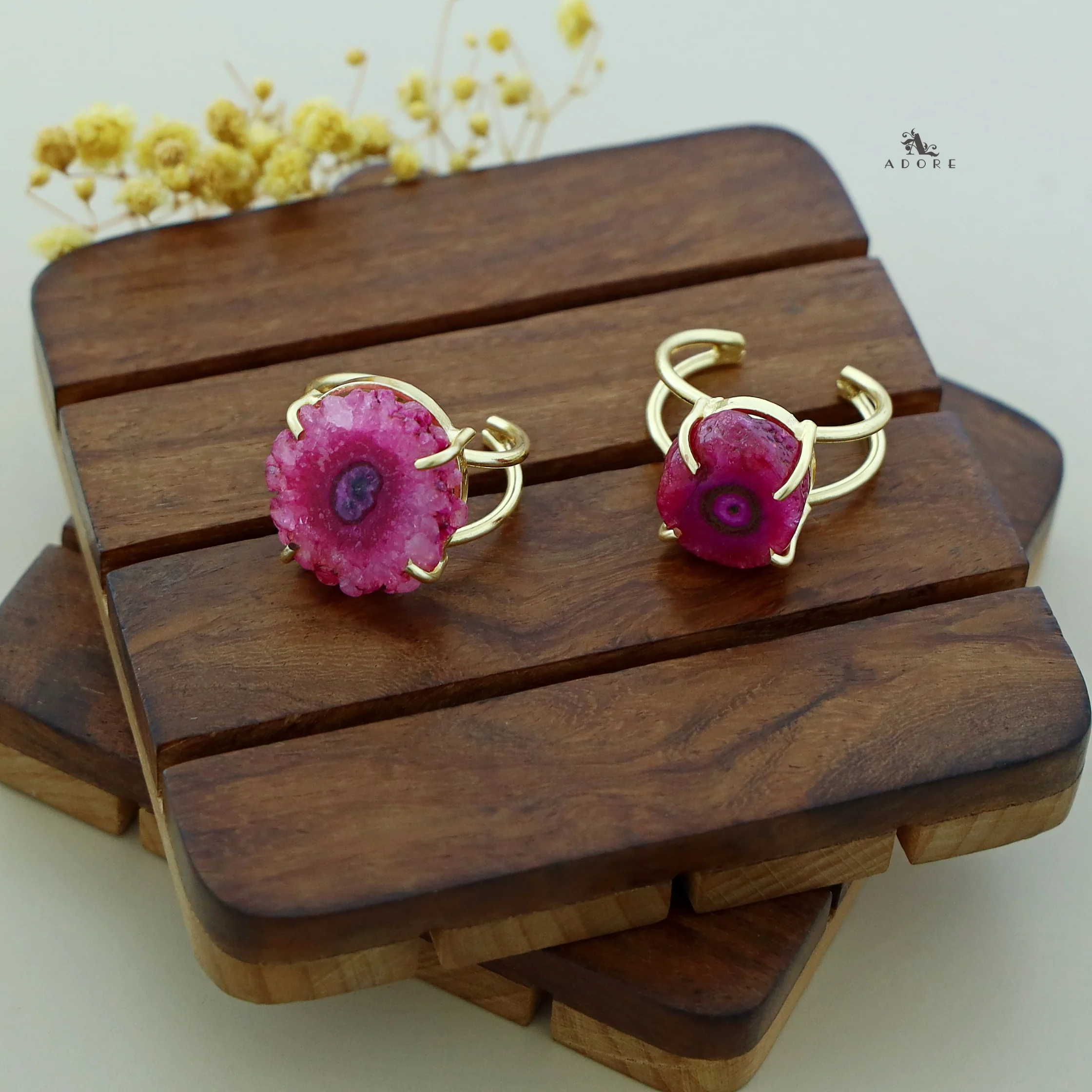 Two Layer Agate Claw Ring - Image 44