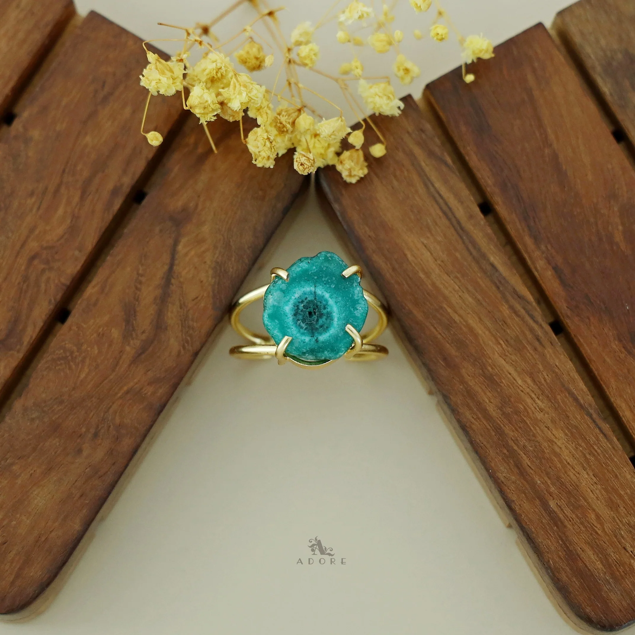 Two Layer Agate Claw Ring - Image 46
