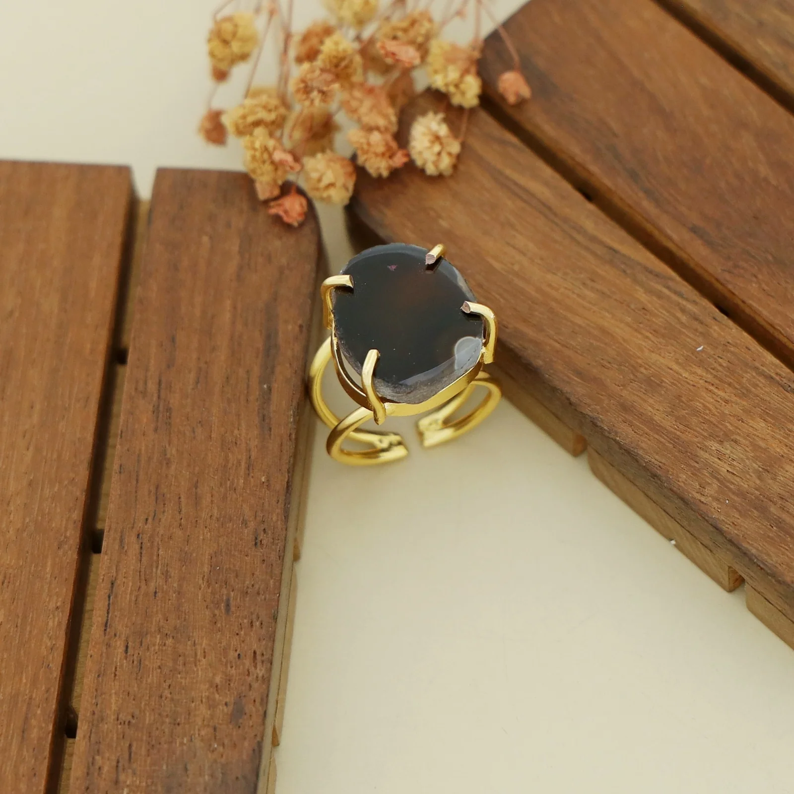 Two Layer Agate Claw Ring - Image 47